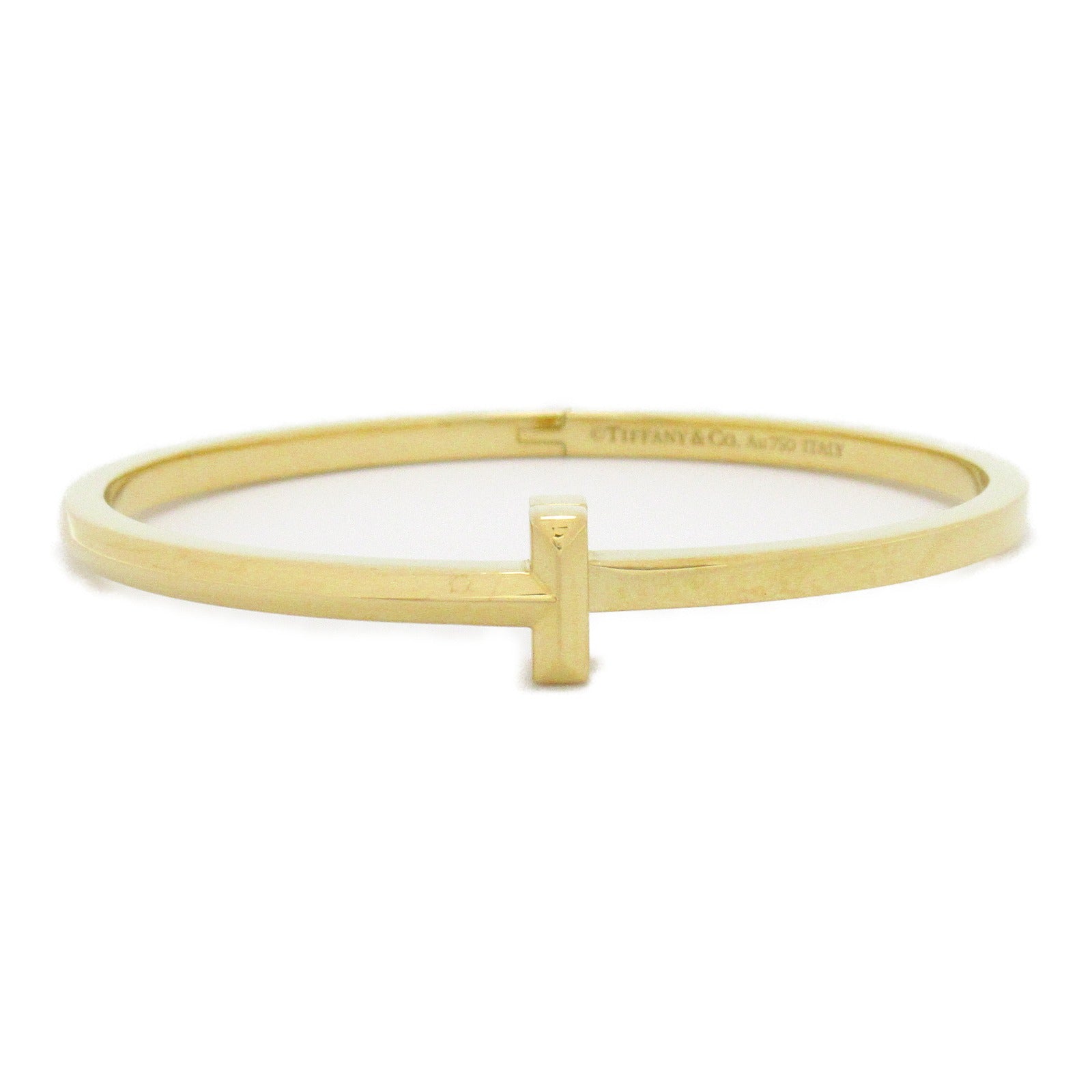 TIFFANY＆CO 18K黃金T ONE Narrow Hinge Bangle手鐲