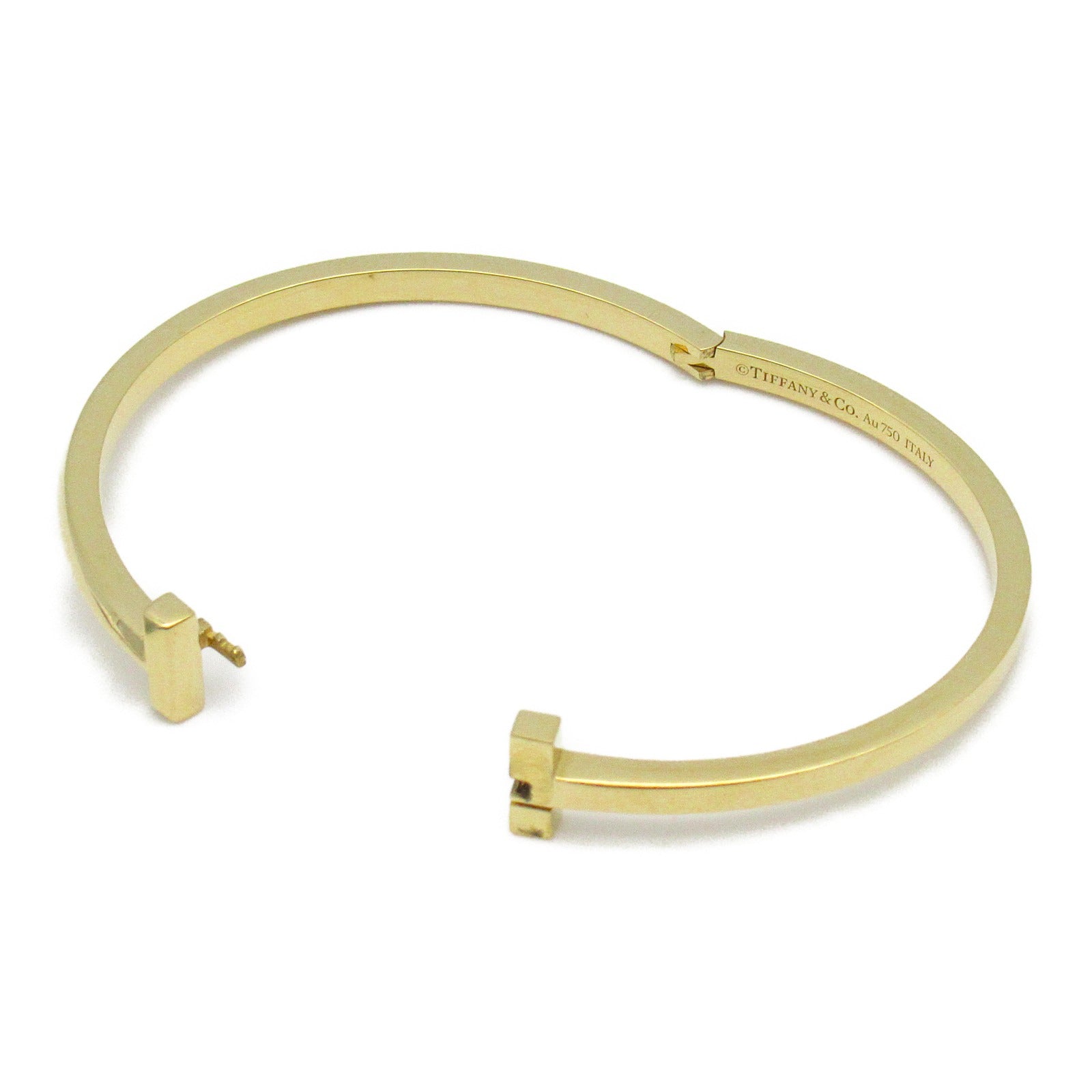 TIFFANY＆CO 18K黃金T ONE Narrow Hinge Bangle手鐲