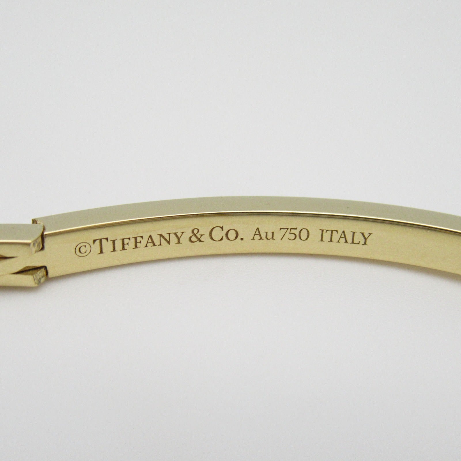 TIFFANY＆CO 18K黃金T ONE Narrow Hinge Bangle手鐲