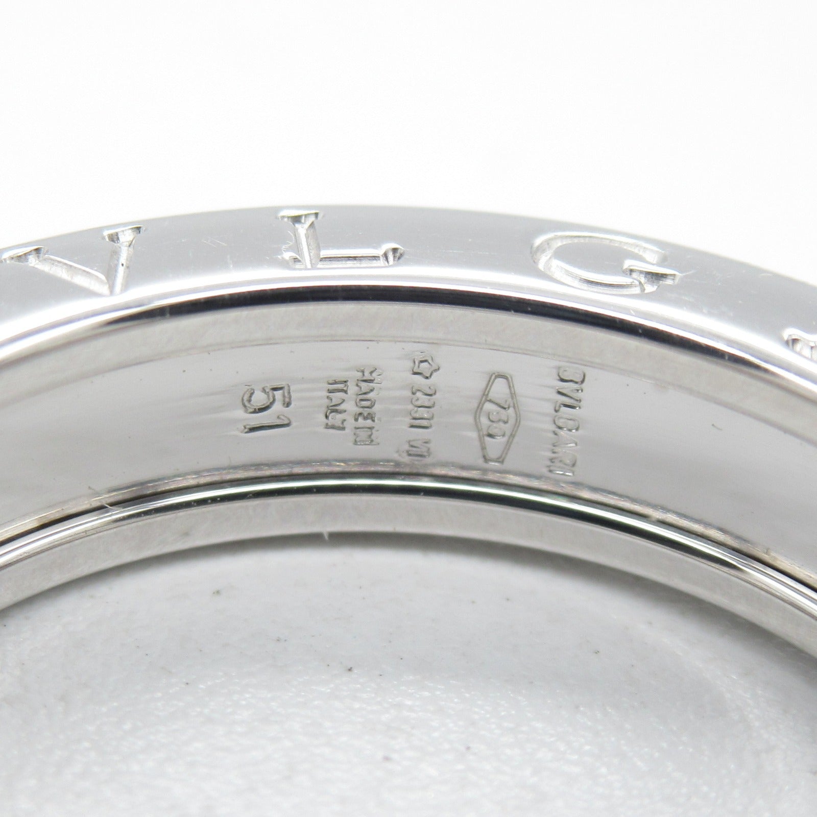 BVLGARI 18K白金B-zero 1 Band Ring戒指Bvlgari#51/US#5.5