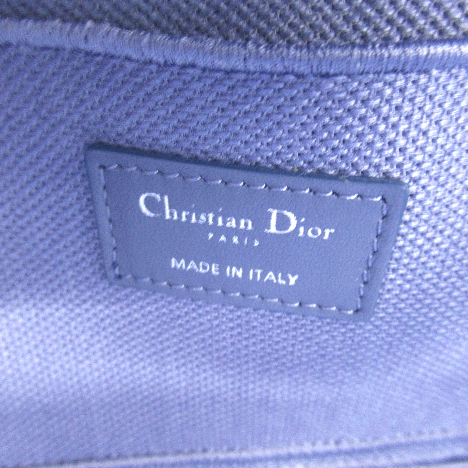 Dior (PRICE DOWN) CD SHW Vanity Case Cosmetic Bag Handbag Canvas Blue