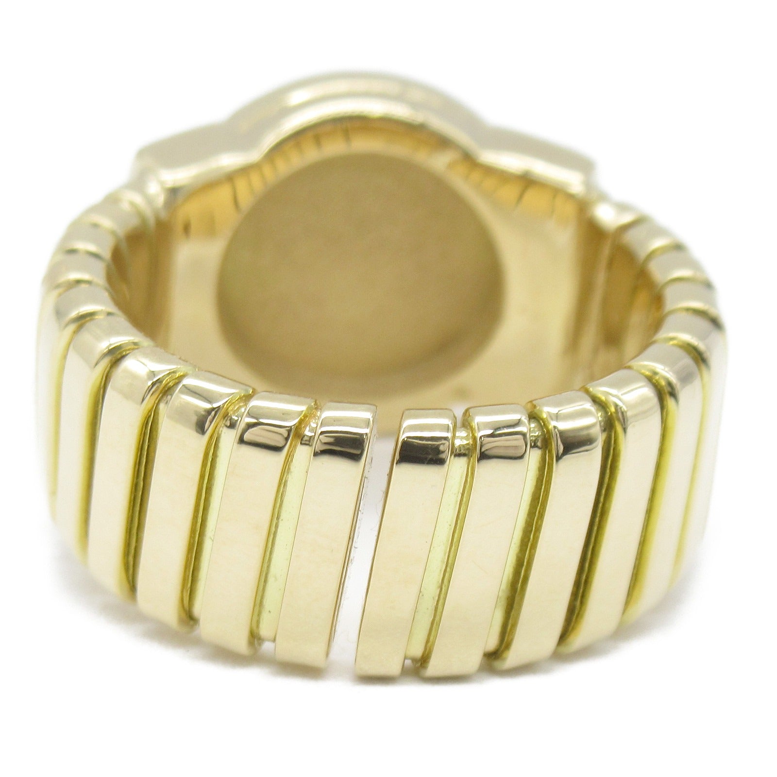 BVLGARI 18K黃金Tubogas Lapis Lazuli Ring青金石戒指US#4.75