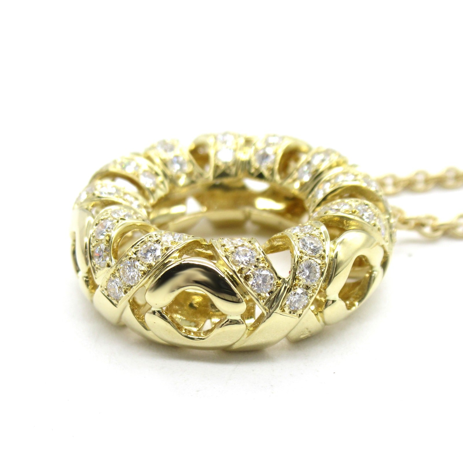 MIKIMOTO 18K黃金Diamond Necklace 0.95ct鑽石項鍊