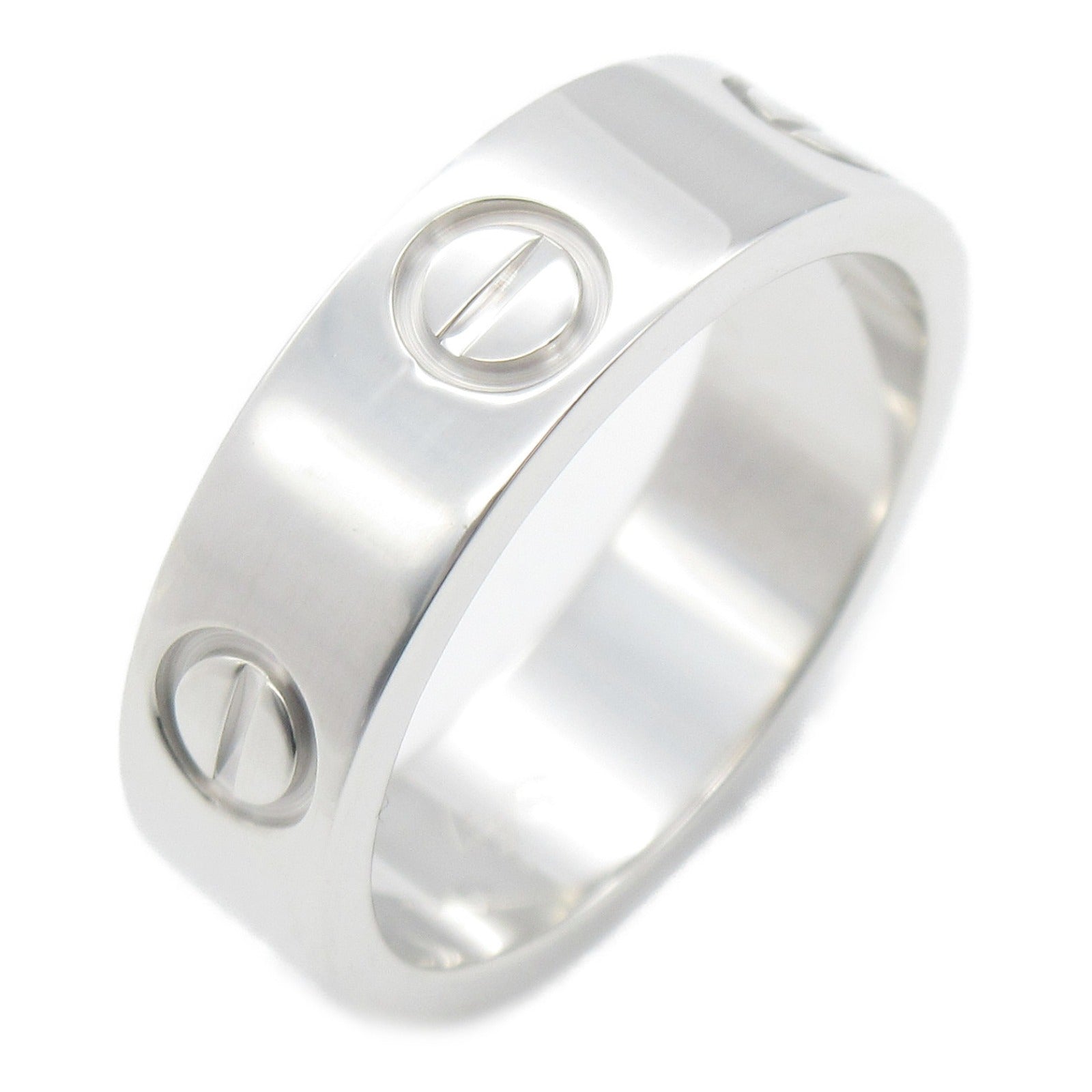 CARTIER 18K白金Love Ring戒指Cartier#51/JP#10.5/US#5.5