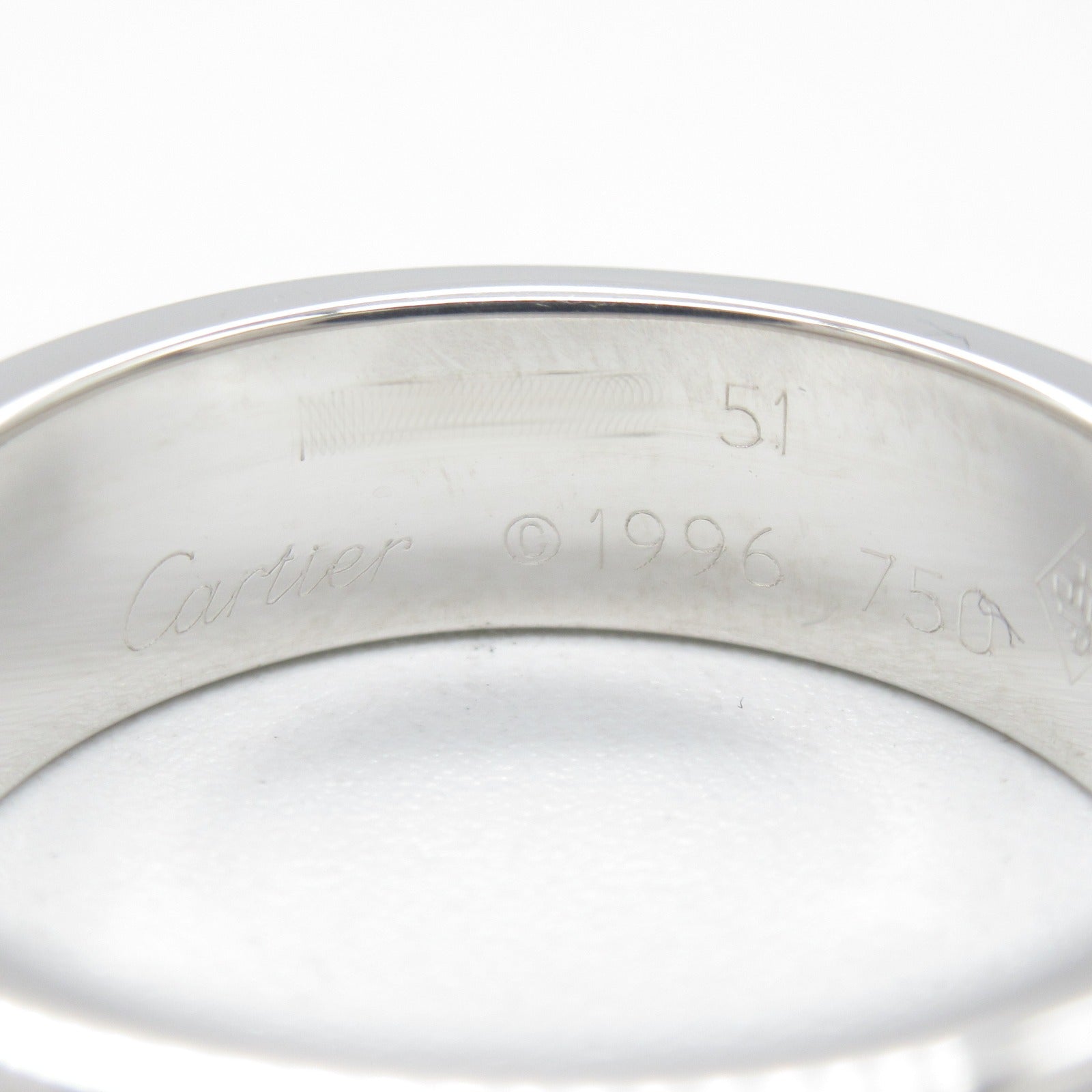CARTIER 18K白金Love Ring戒指Cartier#51/JP#10.5/US#5.5
