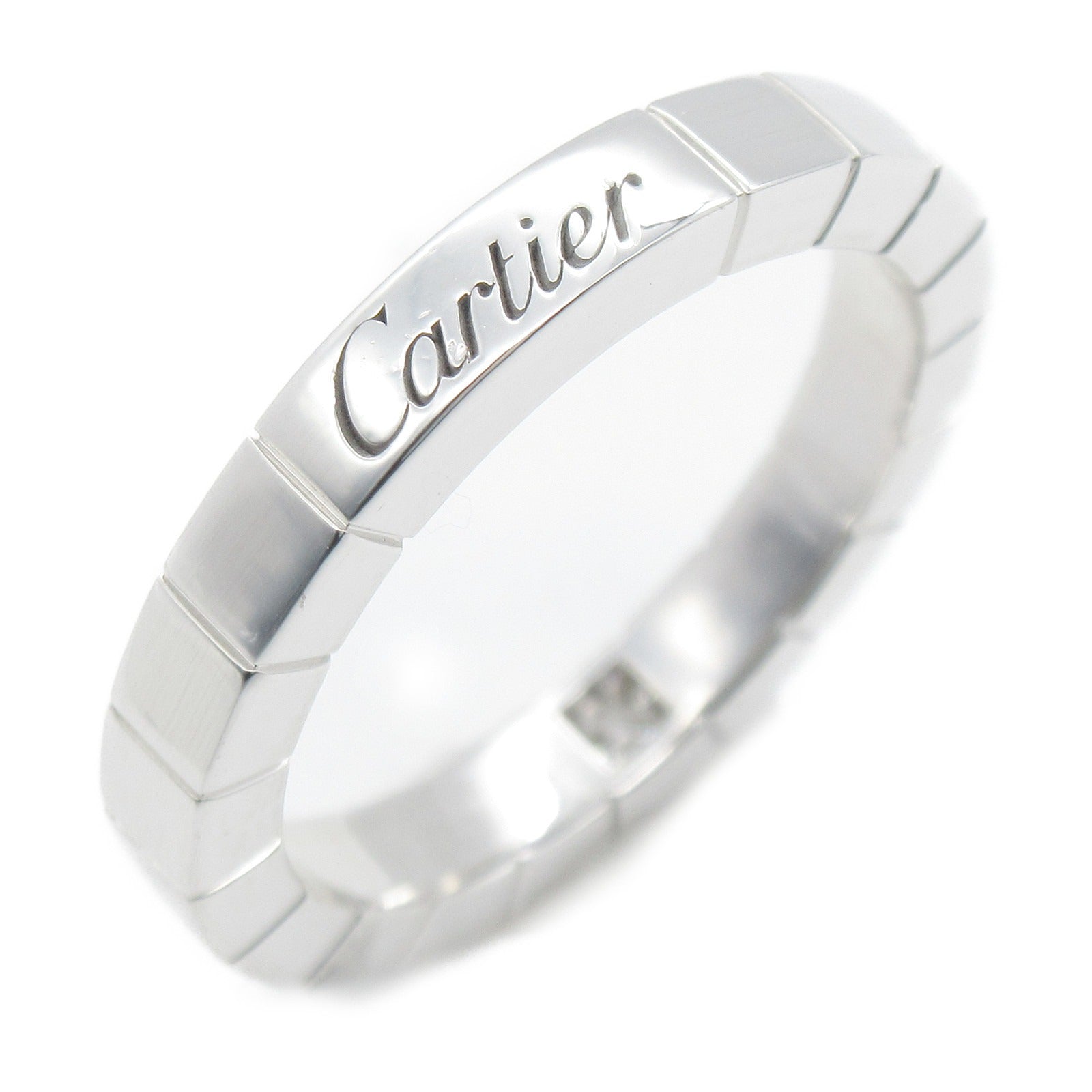 CARTIER 18K白金Laniere鑽石戒指Cartier#51/JP#11/US#5.5