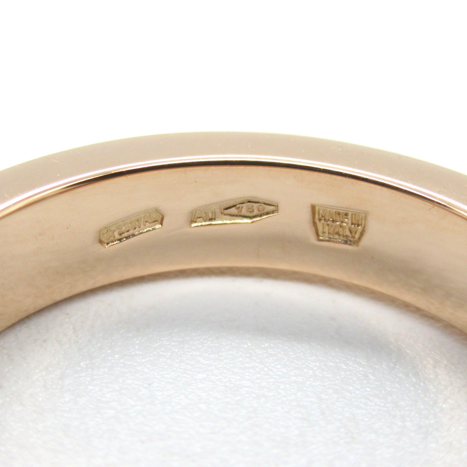 BVLGARI 18K玫瑰金Double Logo 1P Diamond鑽石戒指Bvlgari#53/JP#13/US#6.5