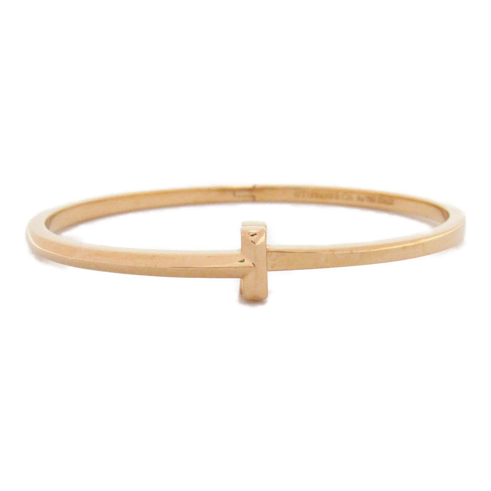 TIFFANY＆CO 【激減優惠】18K玫瑰金T ONE medium hinge bangle手鐲
