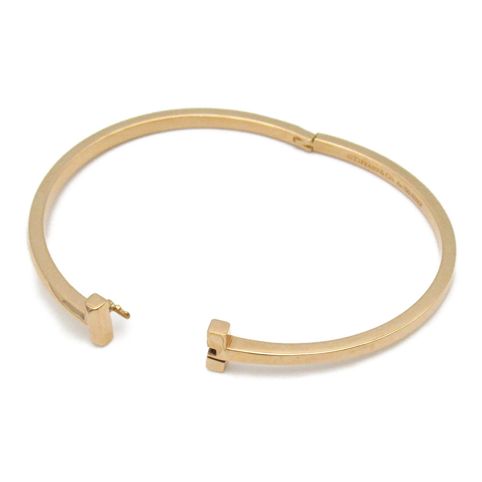 TIFFANY＆CO 【激減優惠】18K玫瑰金T ONE medium hinge bangle手鐲