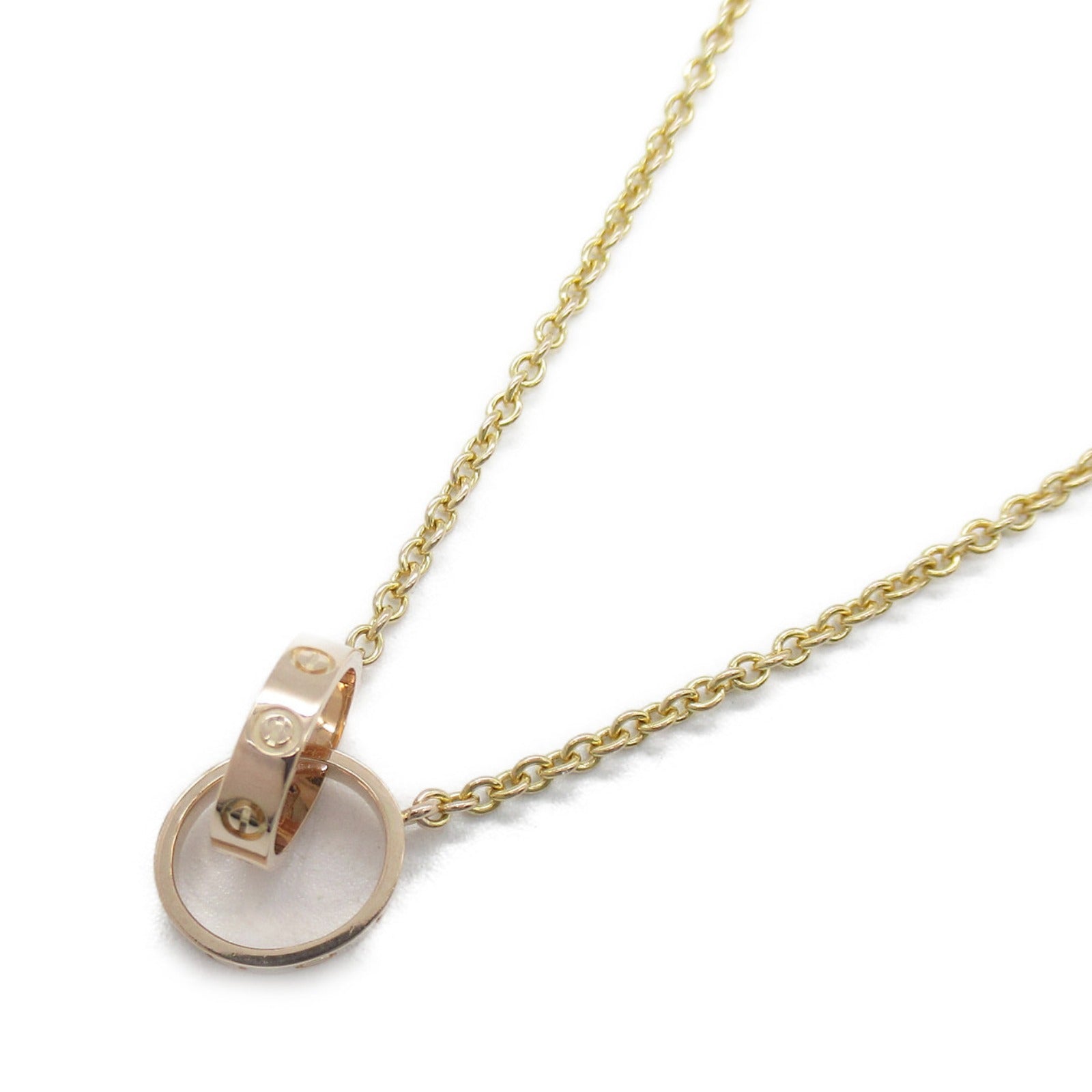 CARTIER 18K玫瑰金Love Necklace項鍊