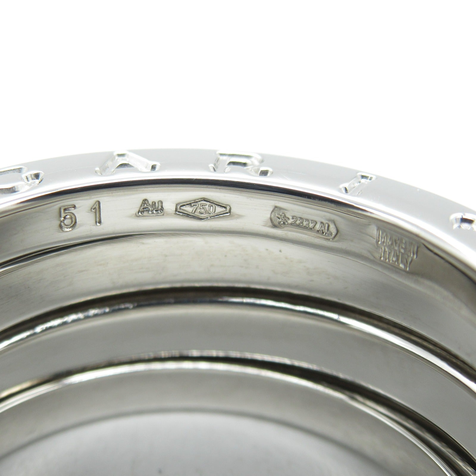 BVLGARI 18K白金B-zero1 3 Band Ring戒指Bvlgari#51/JP#10.5/US#5.25