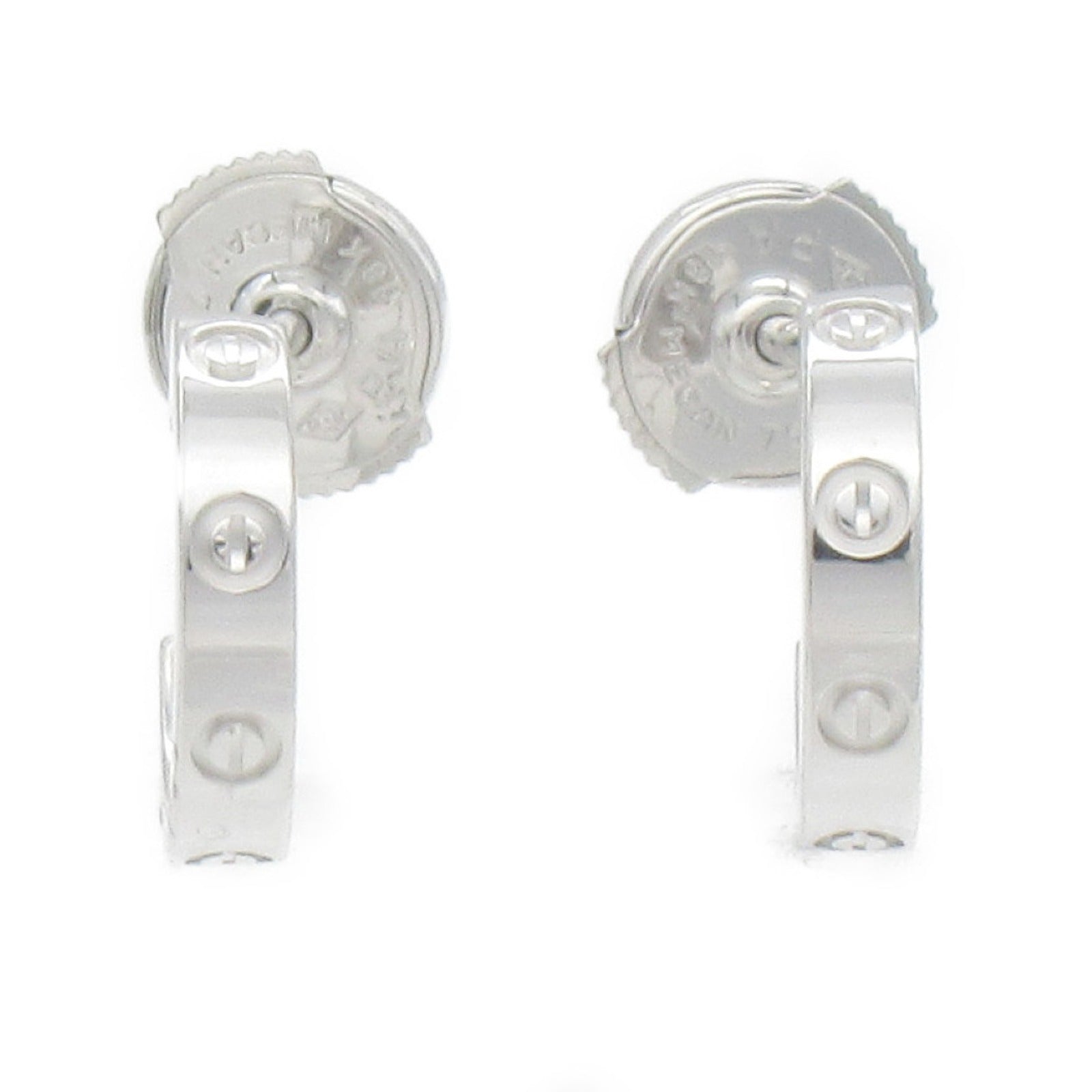 CARTIER 18K白金Love Earrings耳環