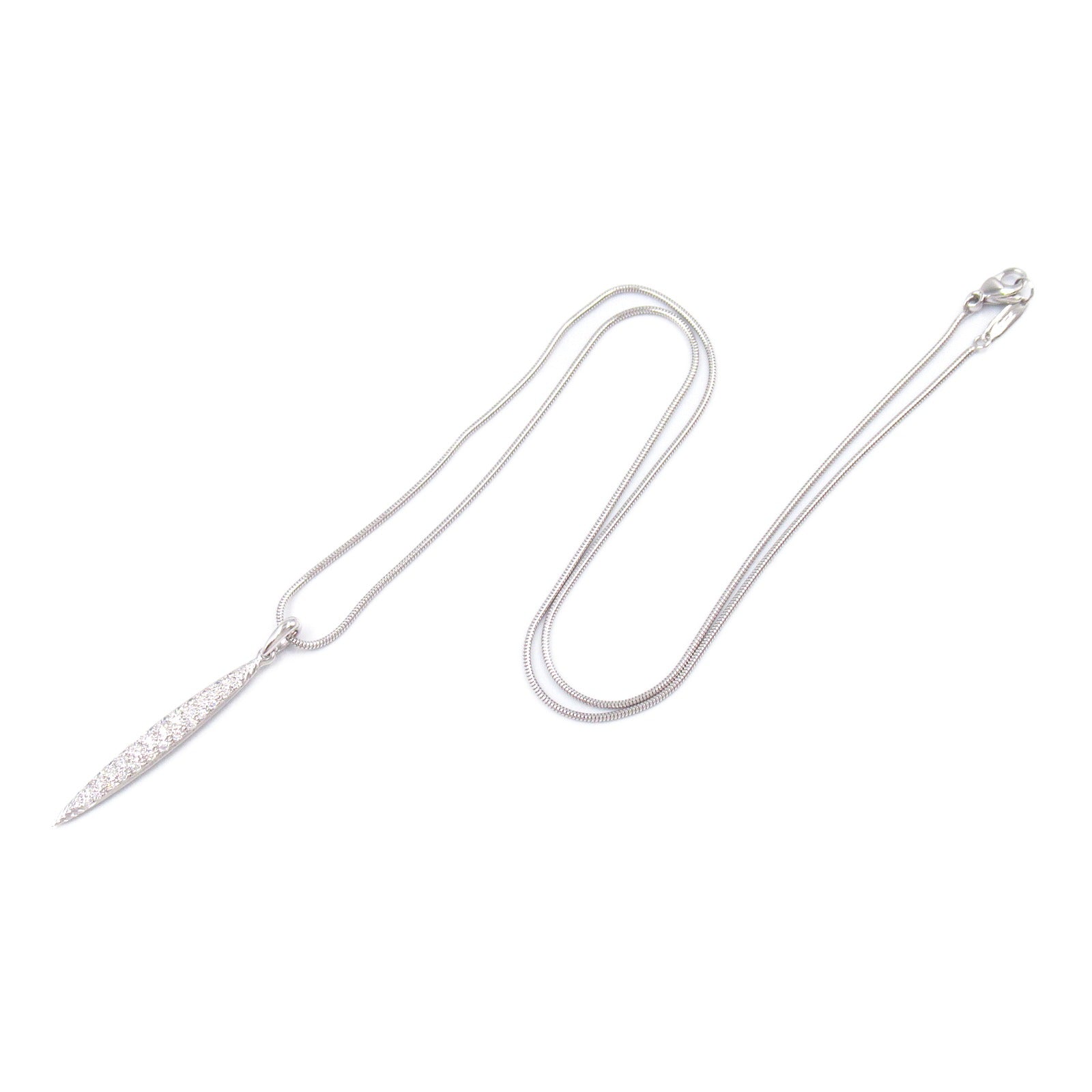 TIFFANY＆CO 18K白金Feather Diamond Necklace鑽石項鍊