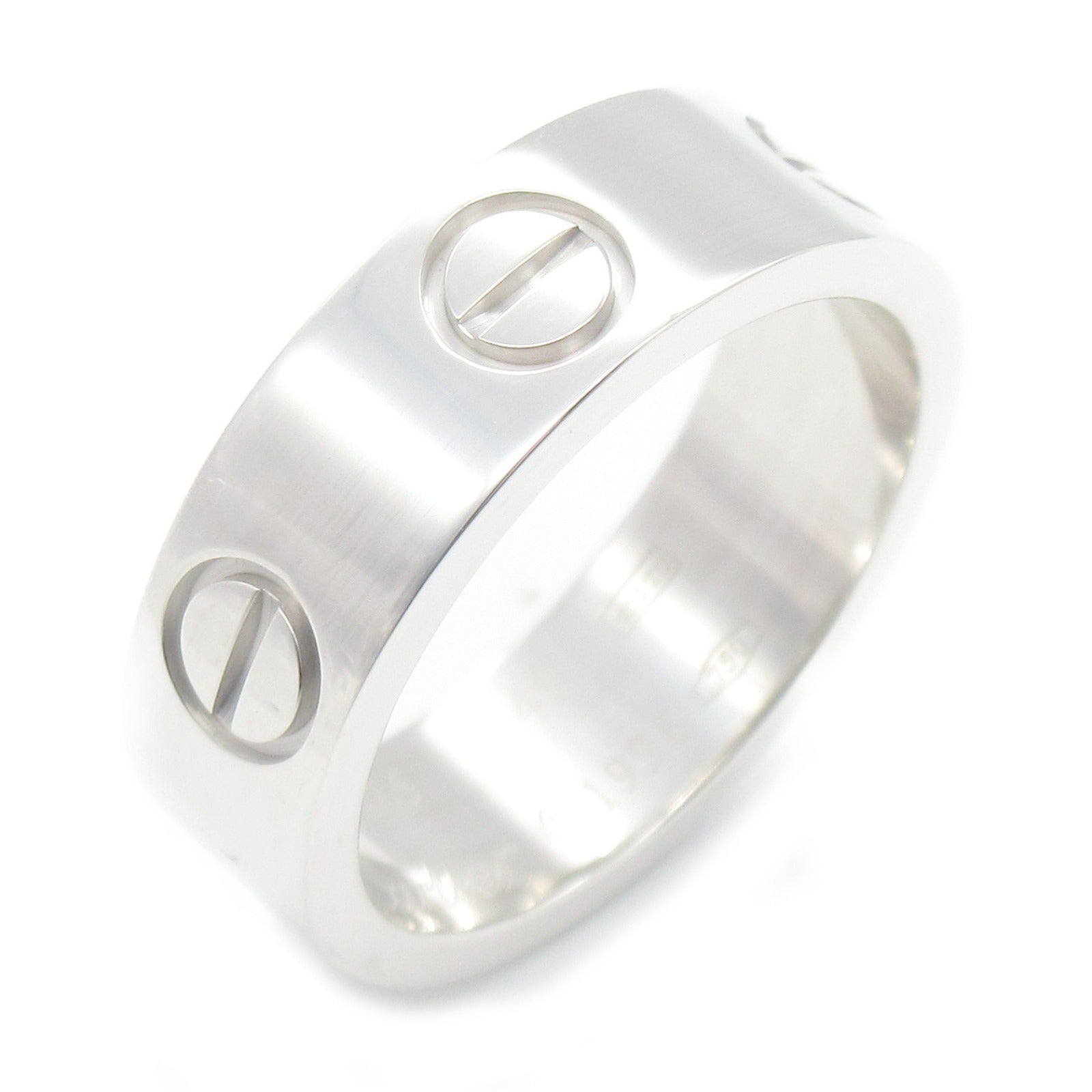 CARTIER 18K白金Love Ring戒指Cartier#49/JP#8.5/US#4.75