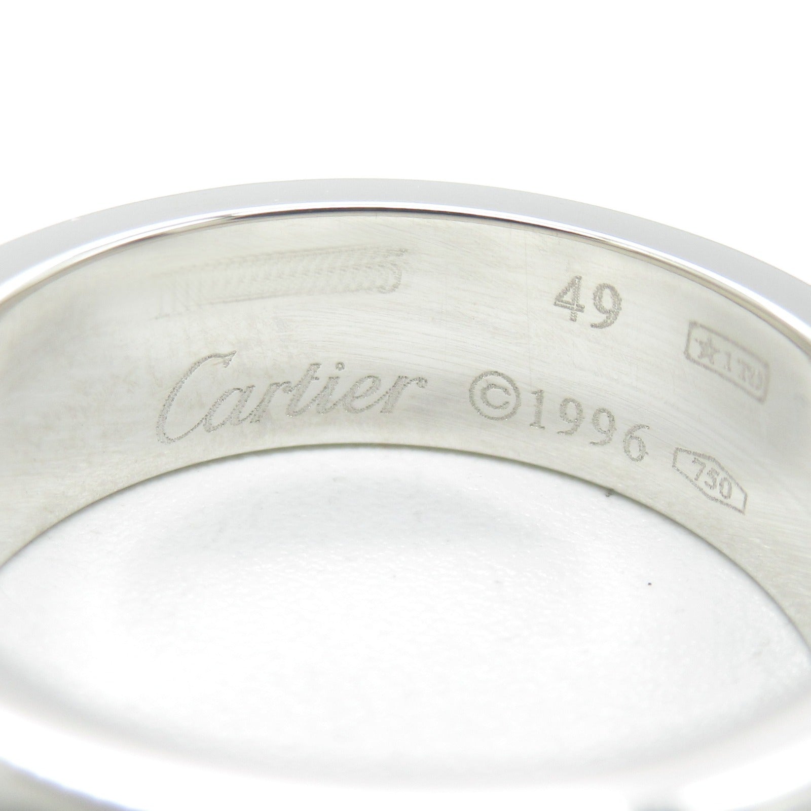 CARTIER 18K白金Love Ring戒指Cartier#49/JP#8.5/US#4.75