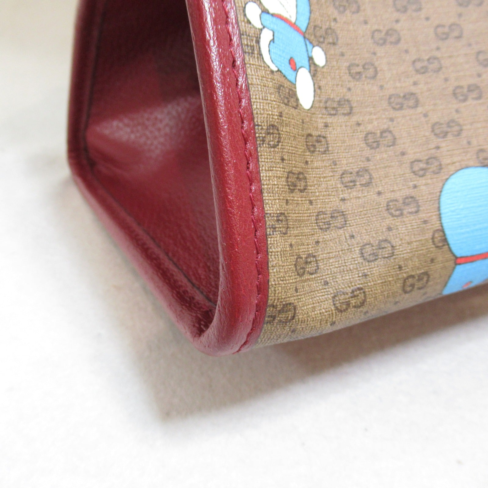GUCCI 塗層帆布Doraemon 2 Way Tote金扣手挽肩背兩用袋啡色/紅色