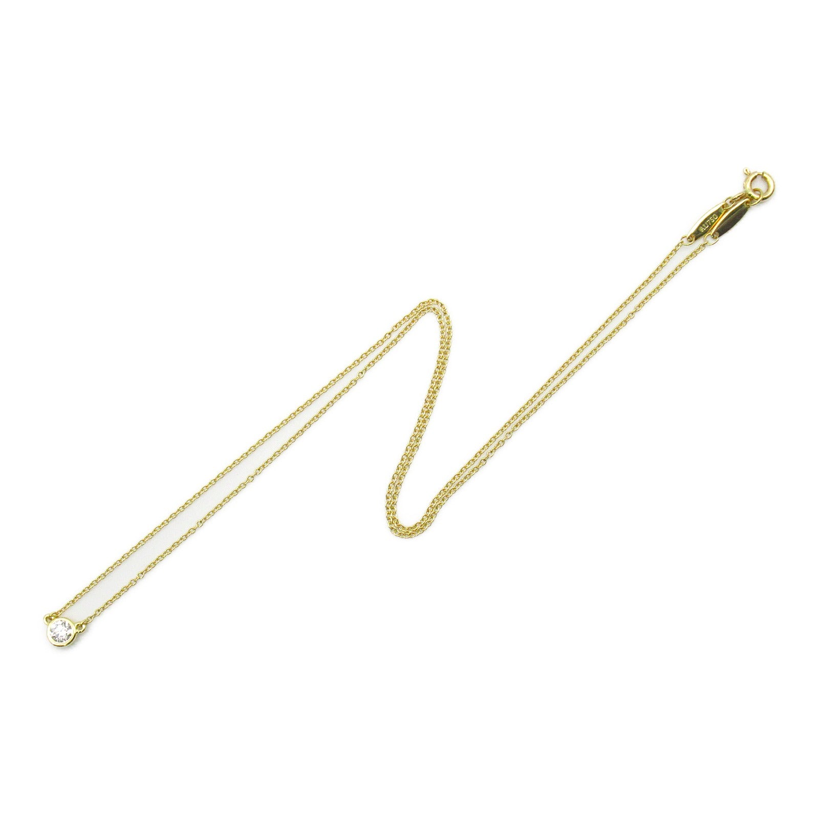 TIFFANY＆CO 18K黃金Visor Yard Diamond Necklace鑽石項鍊