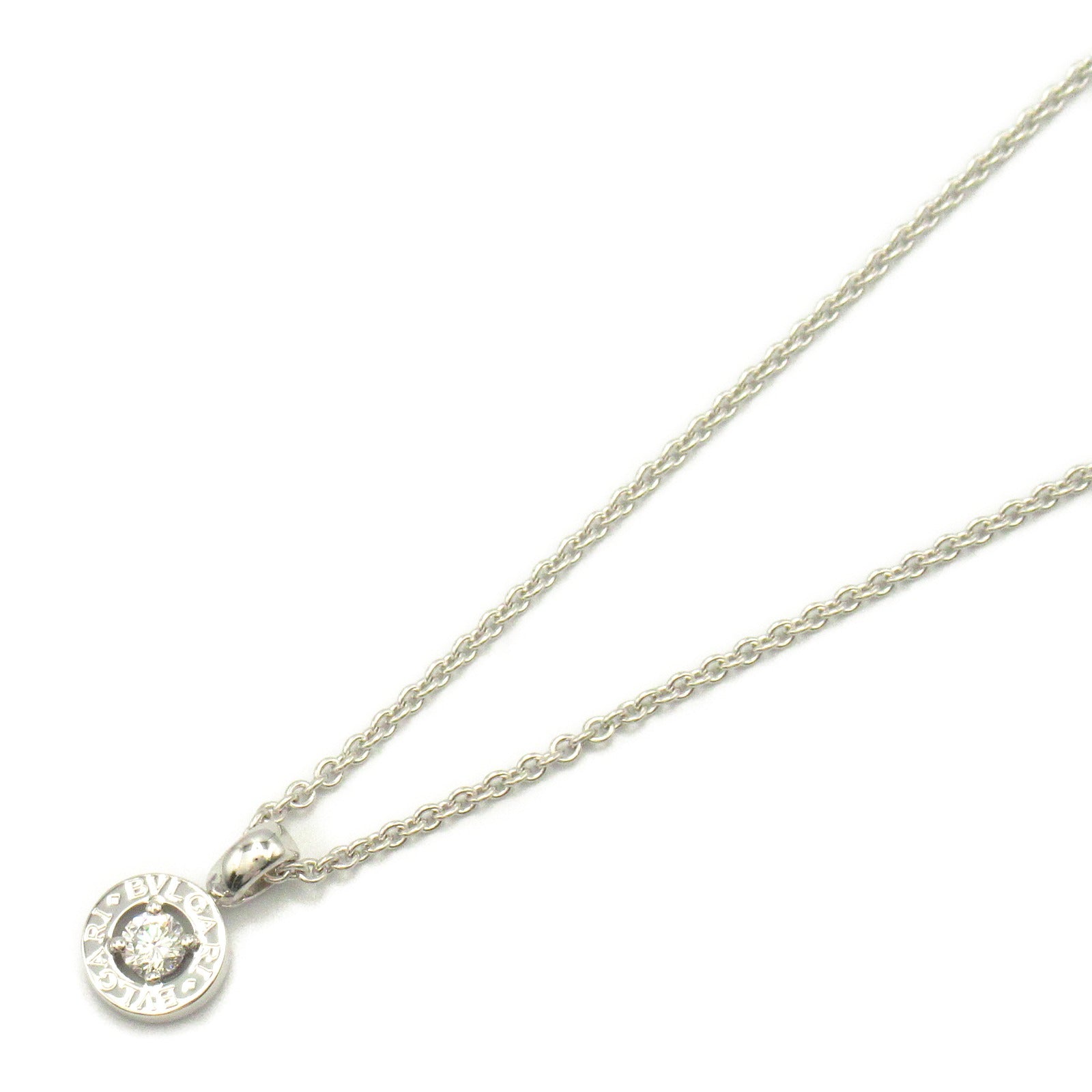 BVLGARI 18K白金Bvlgari Bvlgari Diamond鑽石項鍊