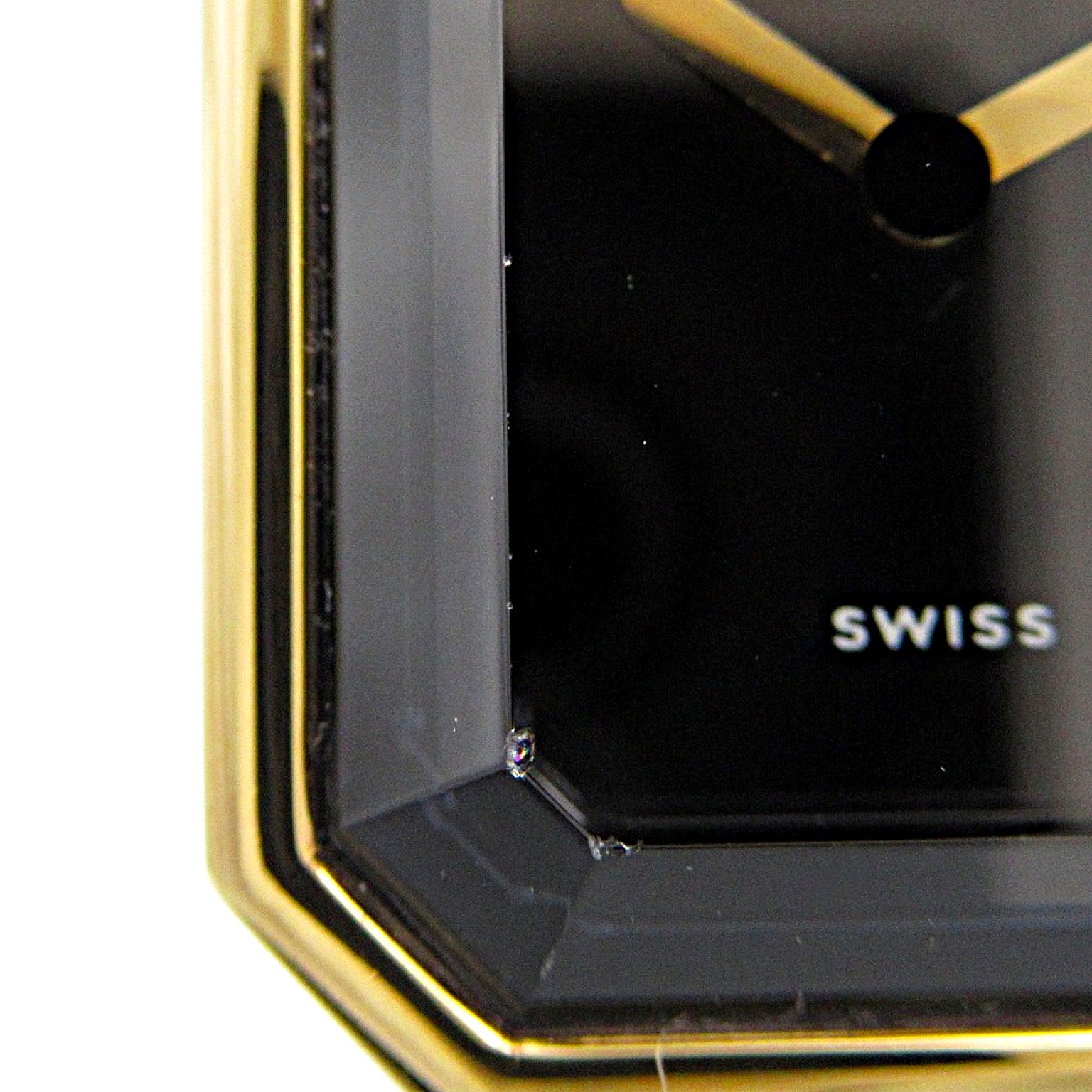 CHANEL Premiere L鍍金/皮革手錶石英機芯黑色#16cm