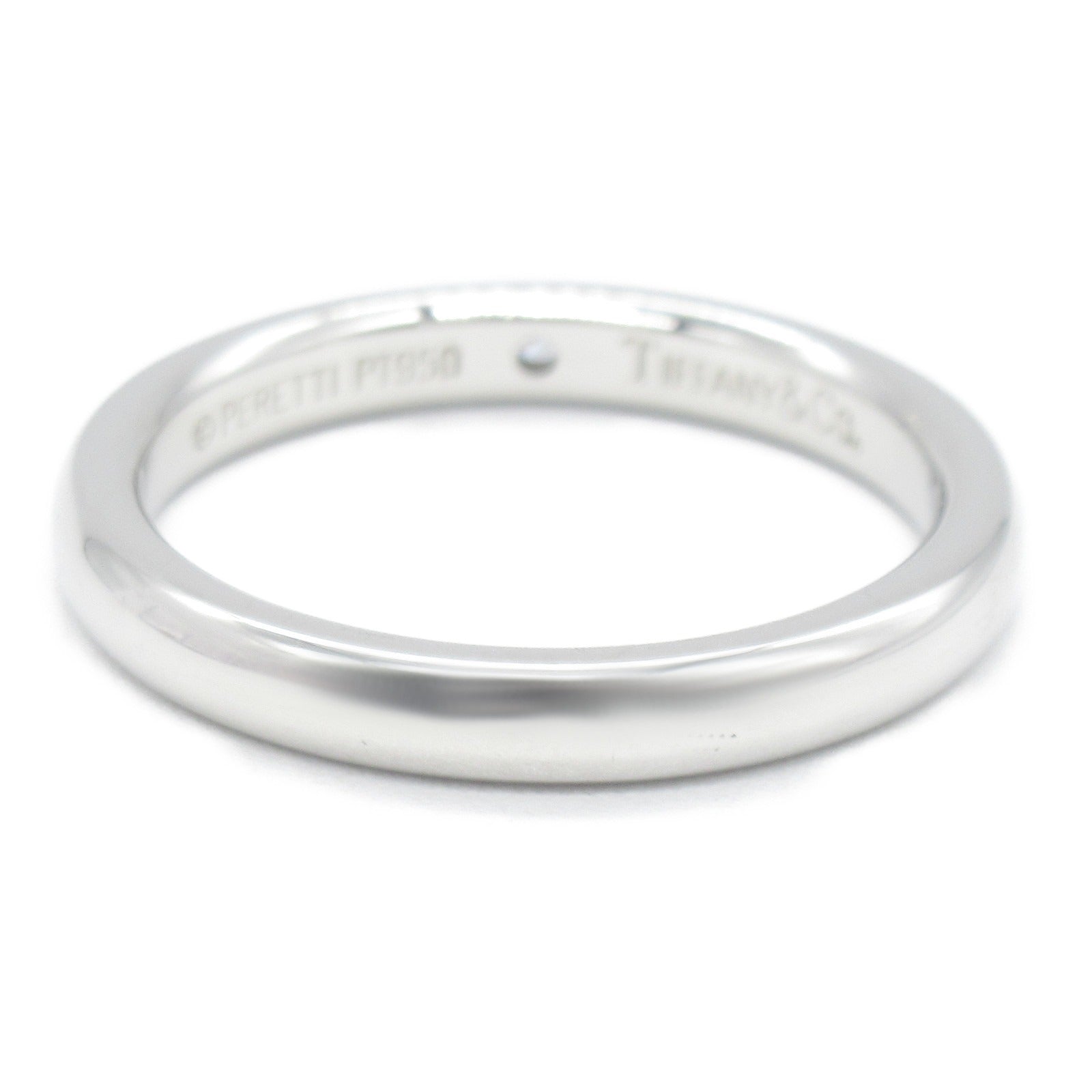 TIFFANY＆CO PT950鉑金Classic Band Diamond鑽石戒指US#6