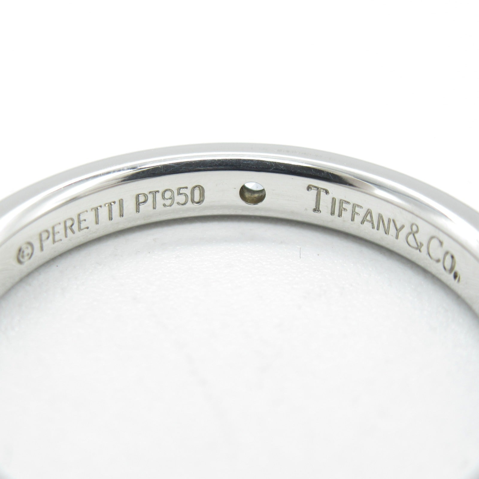 TIFFANY＆CO PT950鉑金Classic Band Diamond鑽石戒指US#6