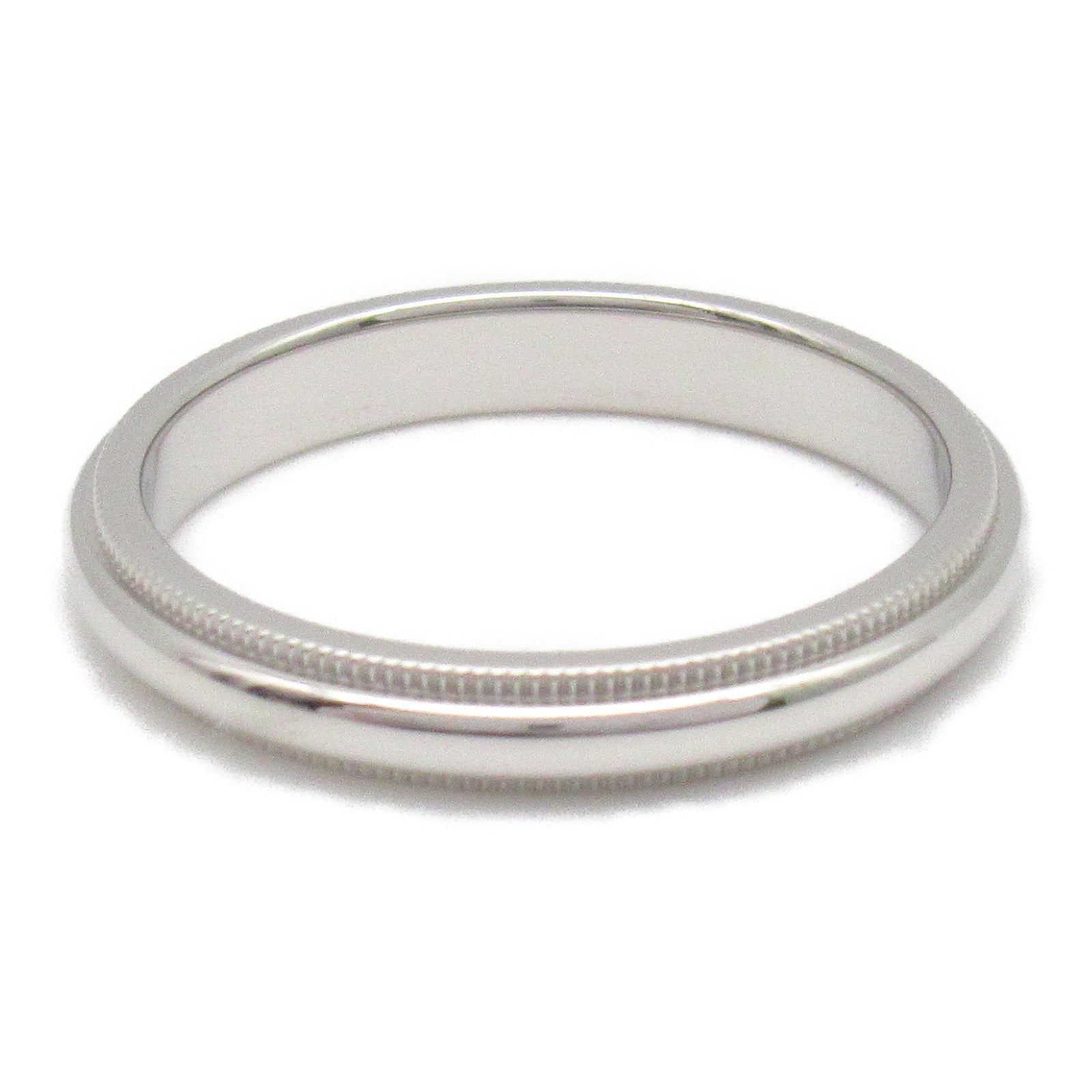 TIFFANY＆CO PT950鉑金Milgrain Wedding Band Ring戒指US#7.5