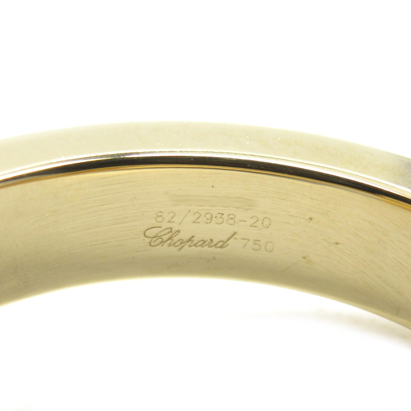 Chopard 【激減優惠】18K黃金Happy Diamond Square Ring鑽石戒指JP#14/US#6.75