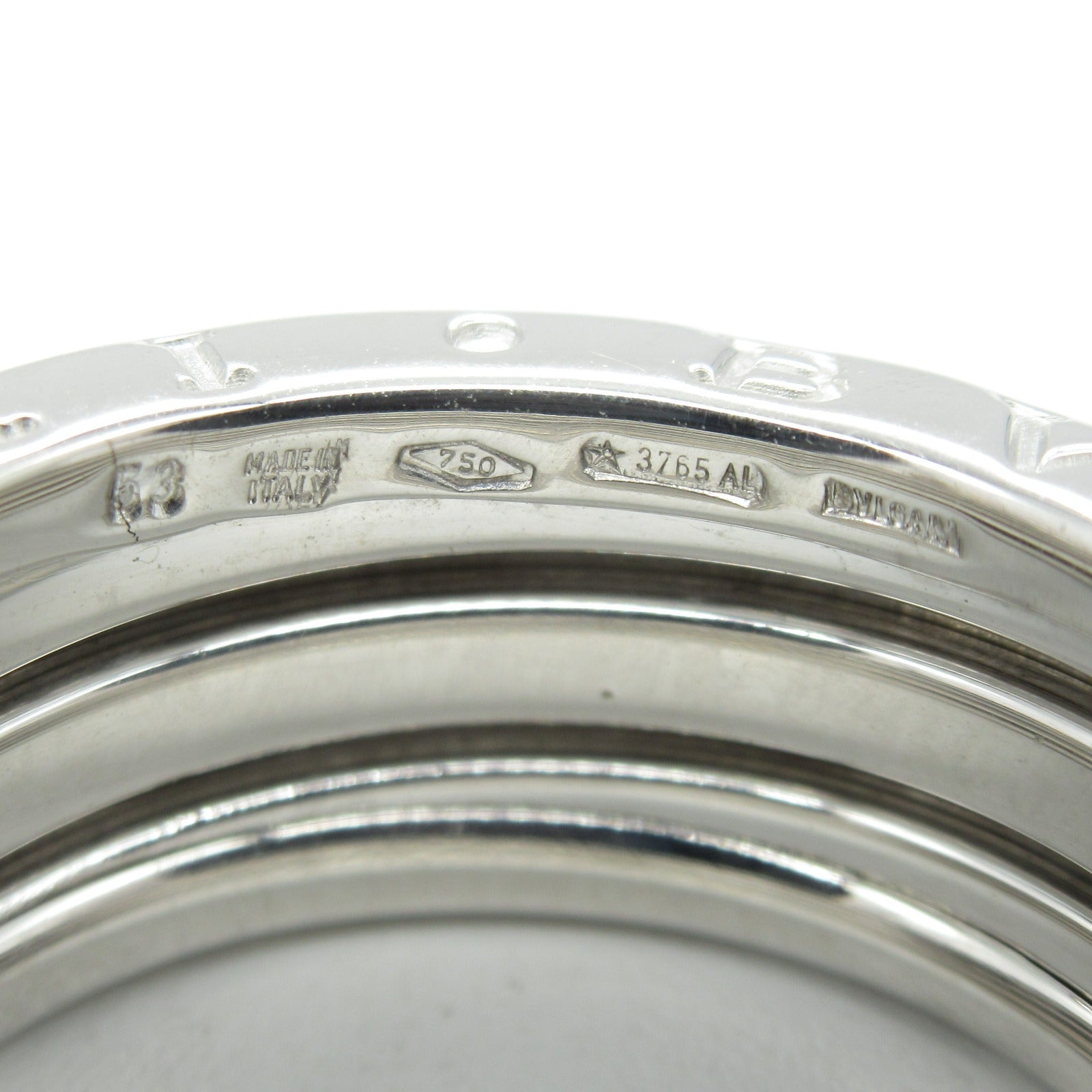 BVLGARI 18K白金B-zero1 3 Band Ring戒指BVLGARI#53/US#6.5