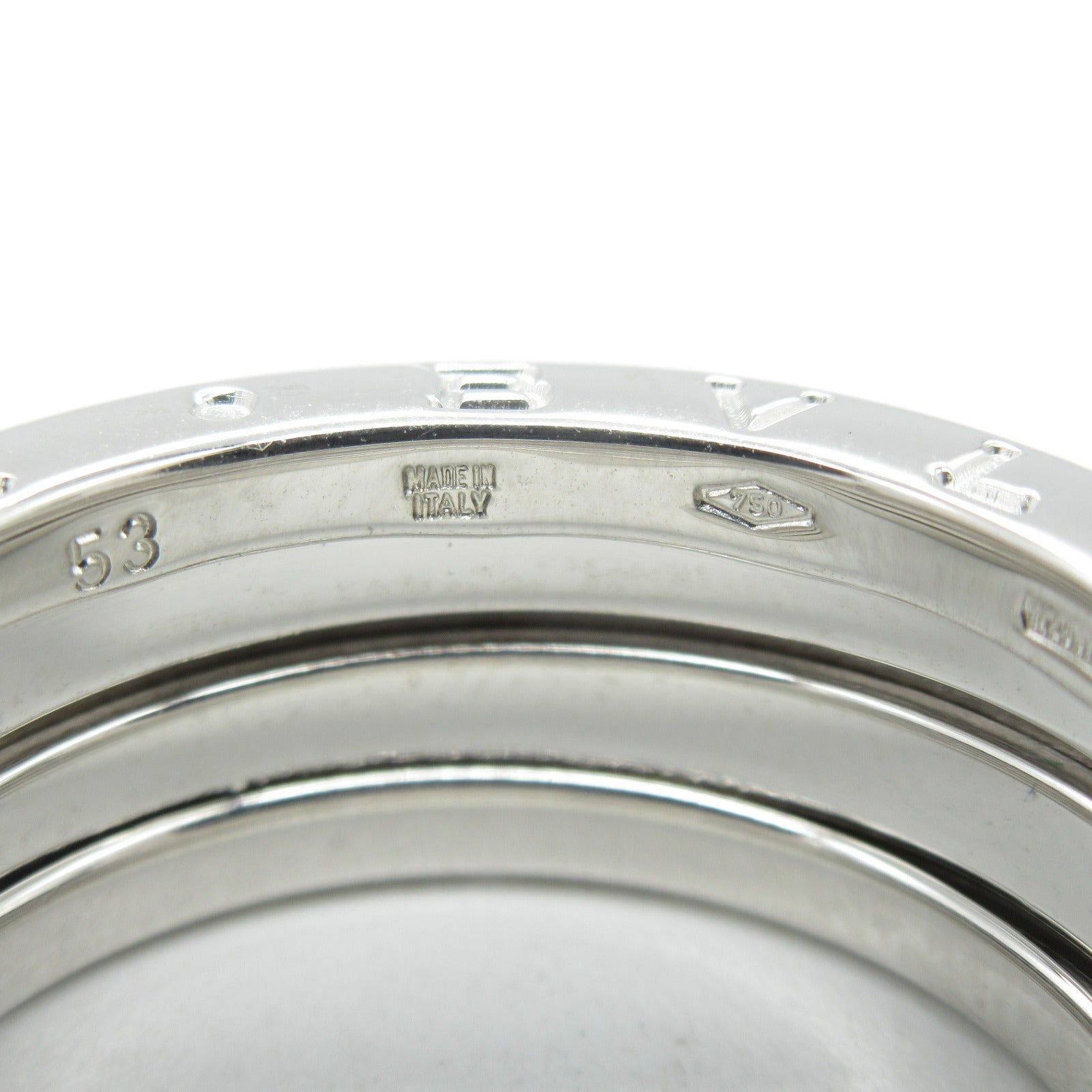 BVLGARI 18K白金B-zero1 3 Band Ring戒指Bvlgari#53/JP#12.5/US#6.25