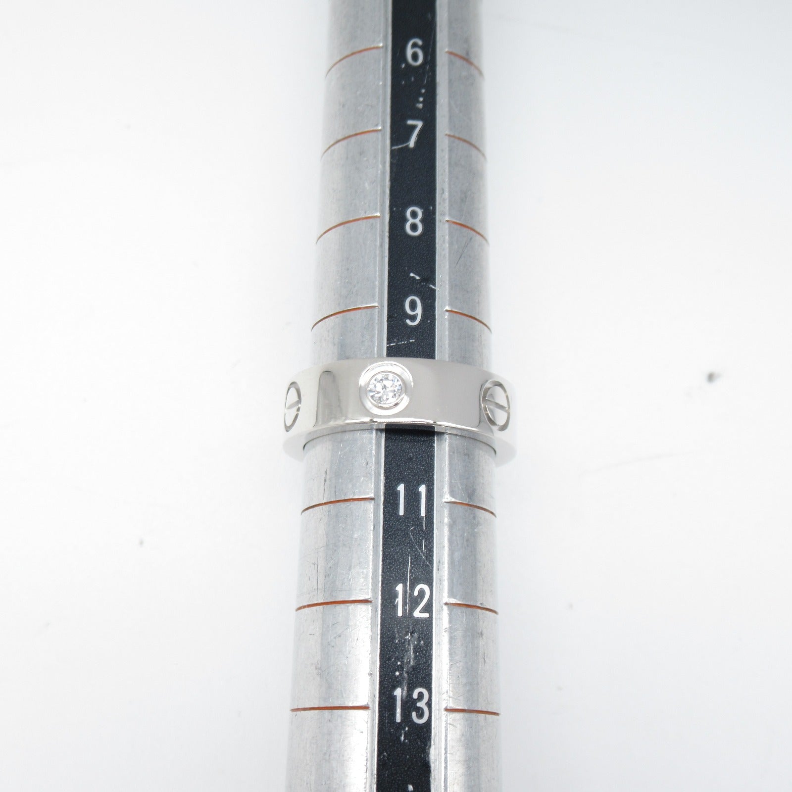 CARTIER 【激減優惠】18K白金Love Ring 3P Diamond鑽石戒指Cartier#50/JP#10/US#5.25