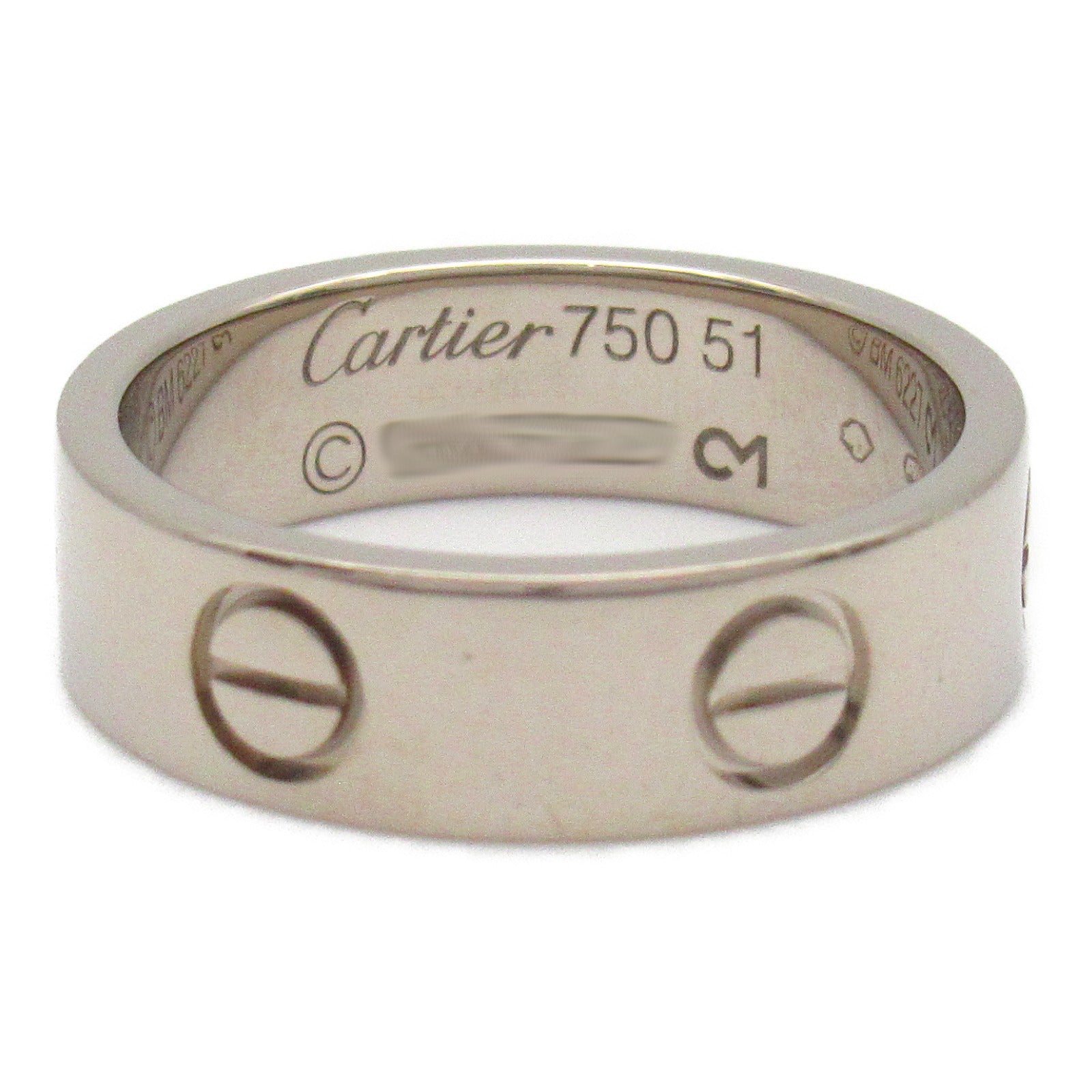 CARTIER 18K白金Love Ring戒指Cartier#51/JP#11/US#5.75