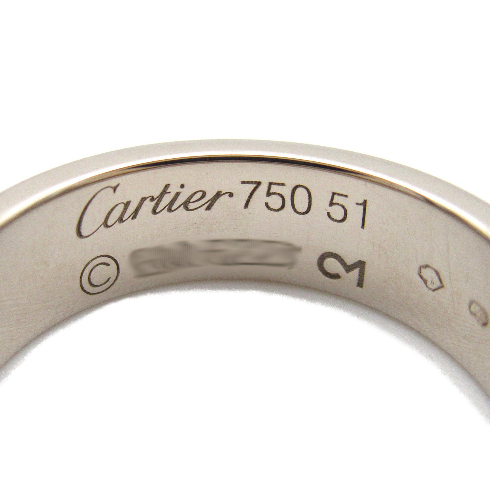 CARTIER 18K白金Love Ring戒指Cartier#51/JP#11/US#5.75