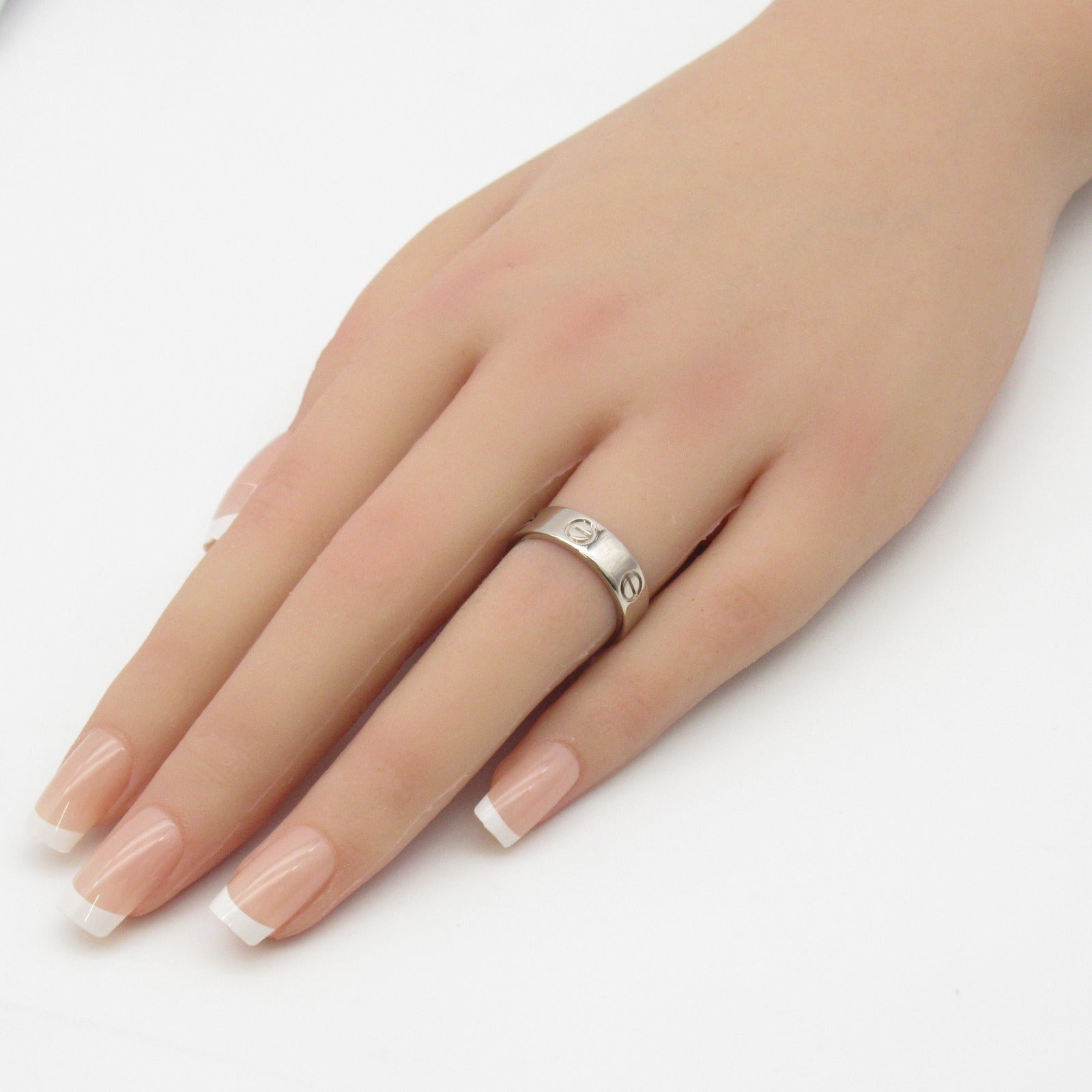 CARTIER 18K白金Love Ring戒指Cartier#51/JP#11/US#5.75