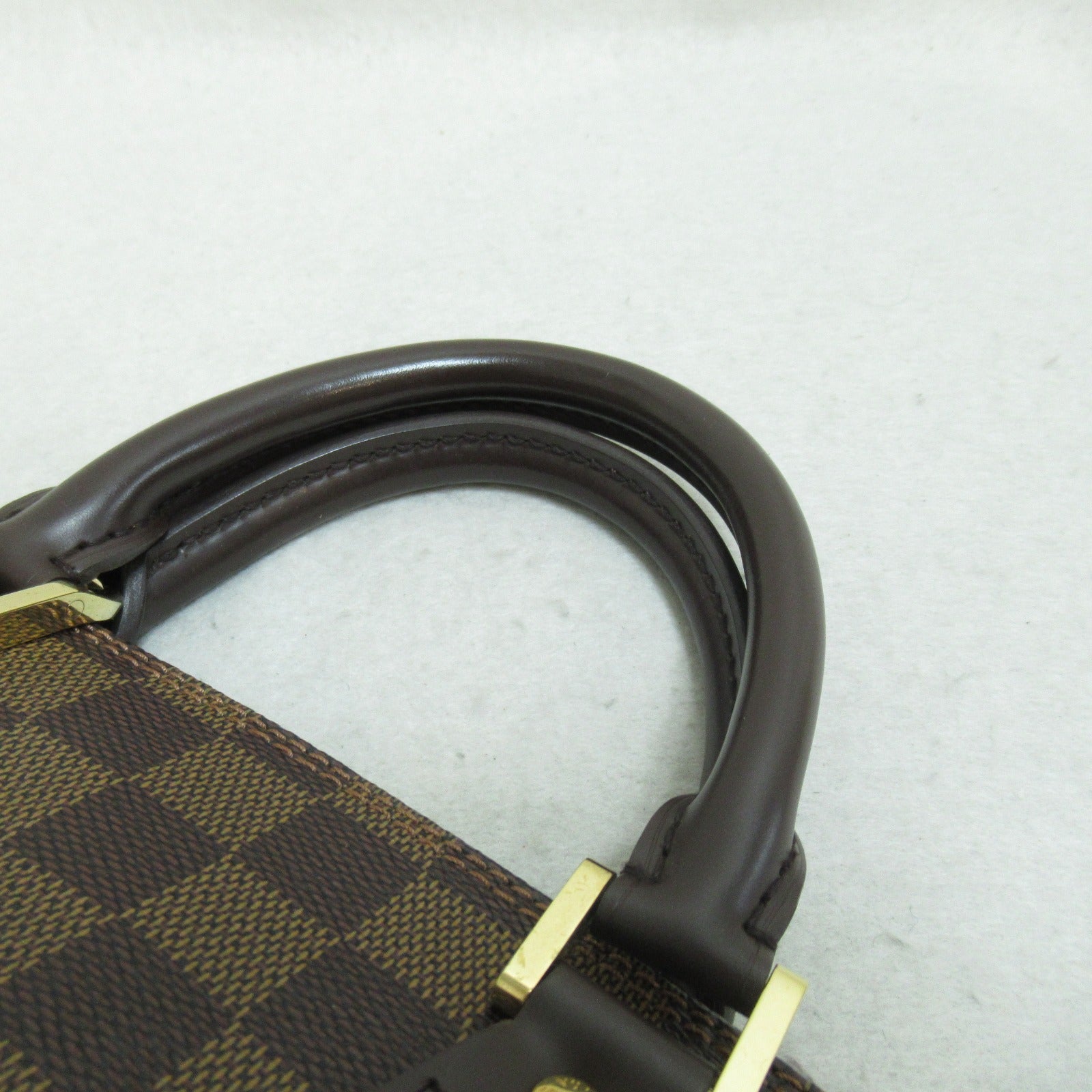 LOUIS VUITTON Damier Alma金扣手挽袋啡色