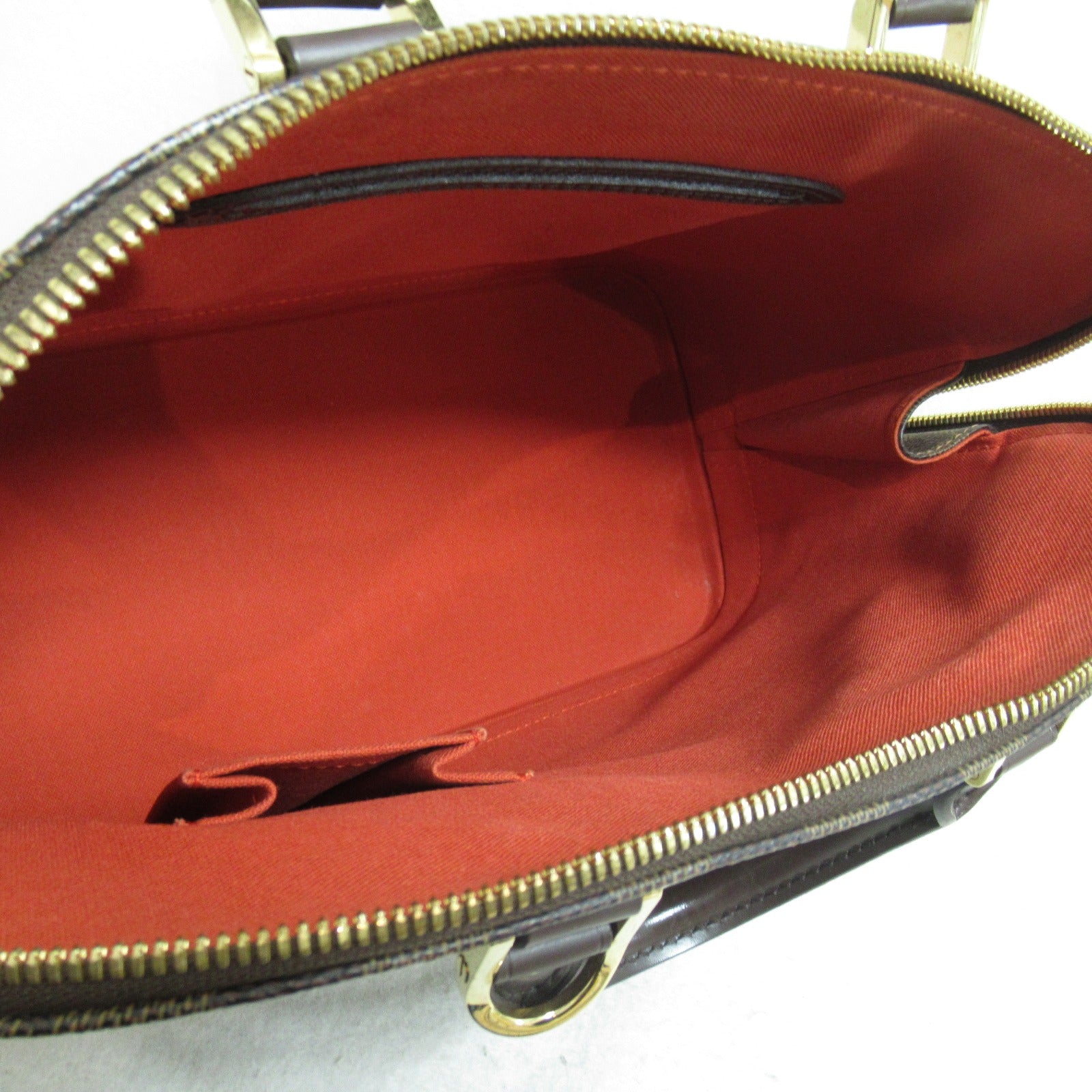LOUIS VUITTON Damier Alma金扣手挽袋啡色