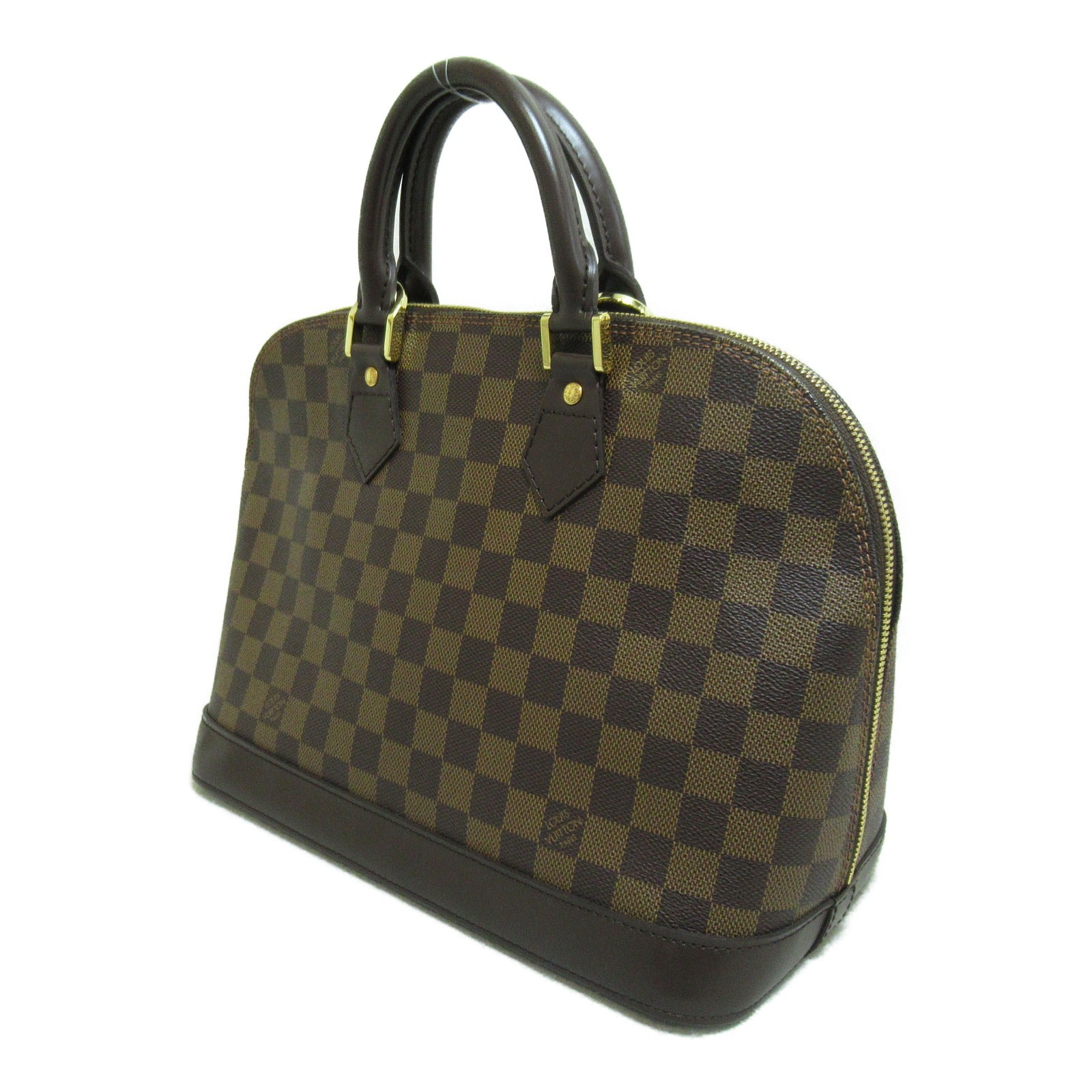 LOUIS VUITTON Damier Alma金扣手挽袋啡色