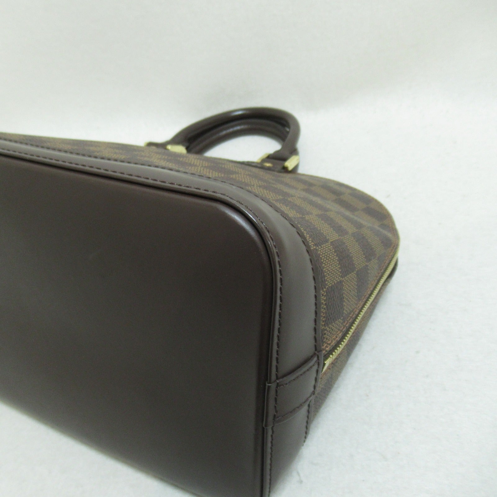 LOUIS VUITTON Damier Alma金扣手挽袋啡色
