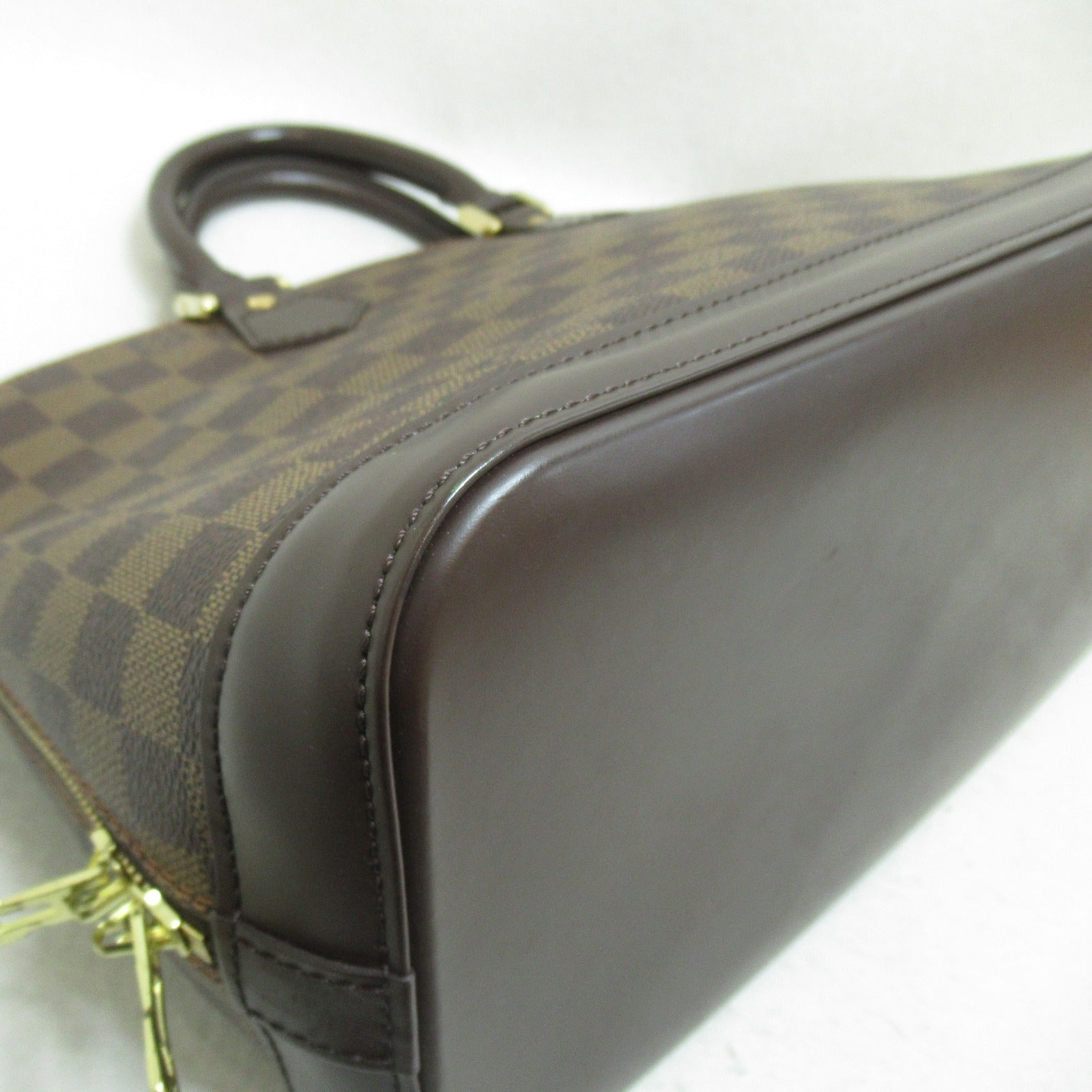 LOUIS VUITTON Damier Alma金扣手挽袋啡色