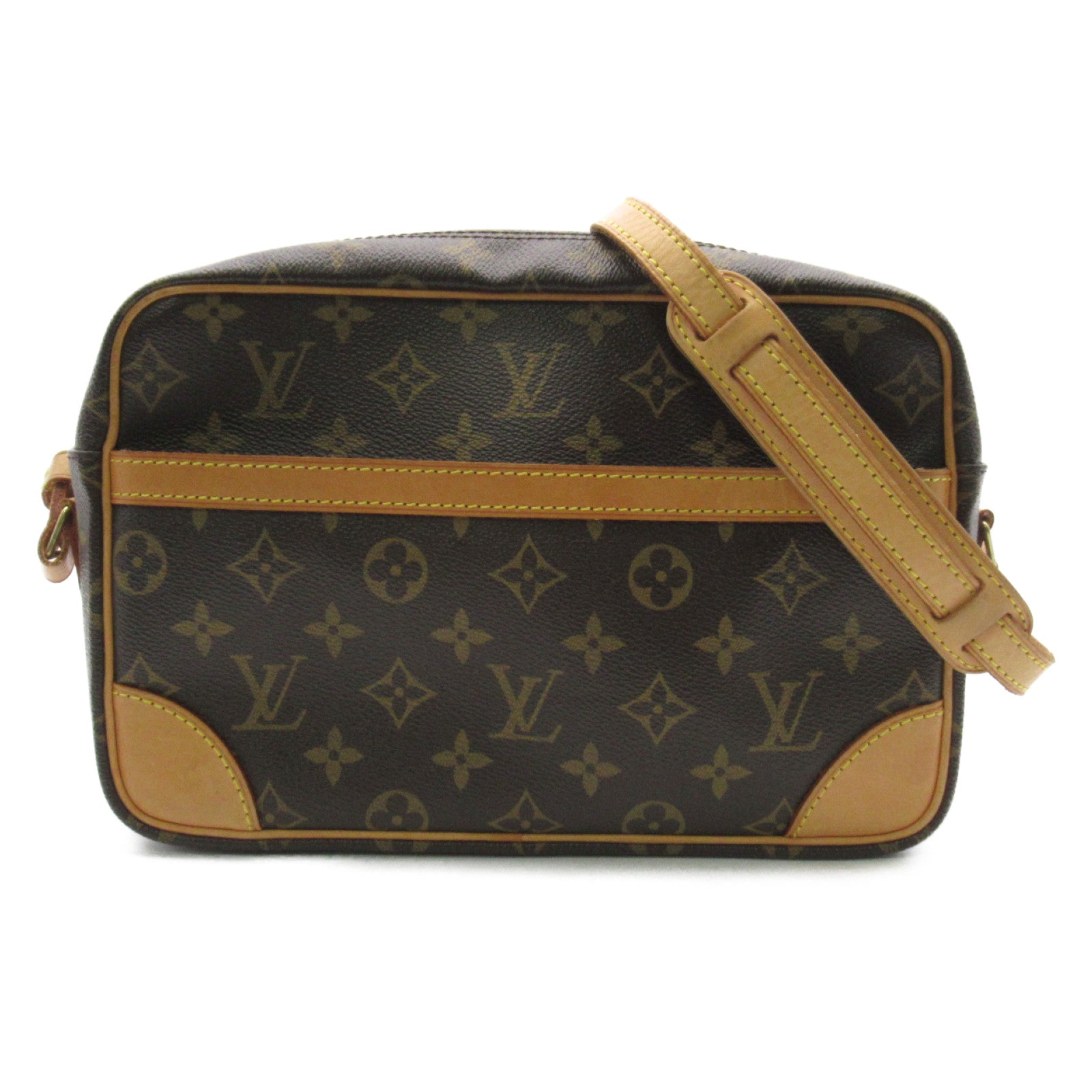 LOUIS VUITTON Monogram Trocadero 27金扣肩背袋啡色