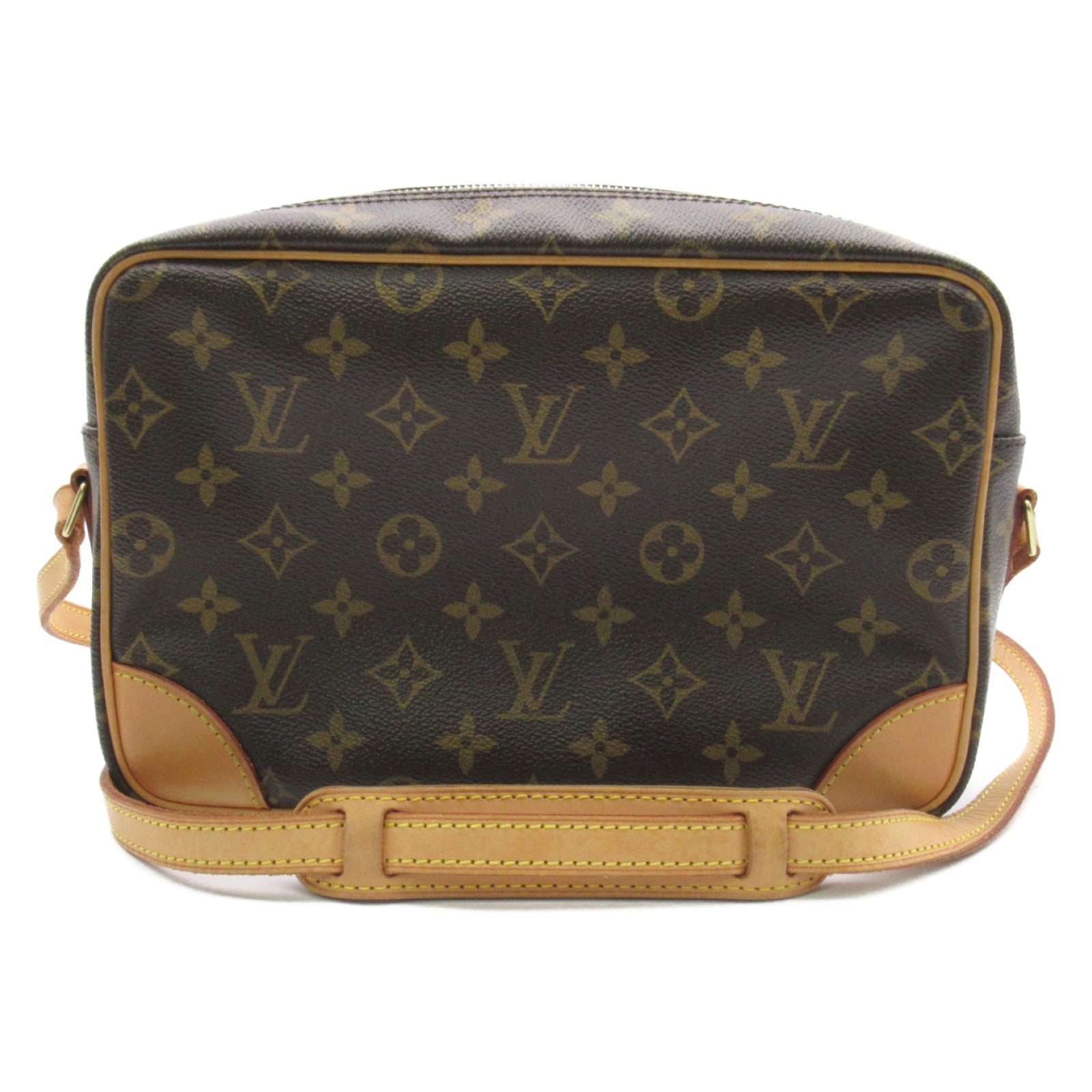 LOUIS VUITTON Monogram Trocadero 27金扣肩背袋啡色