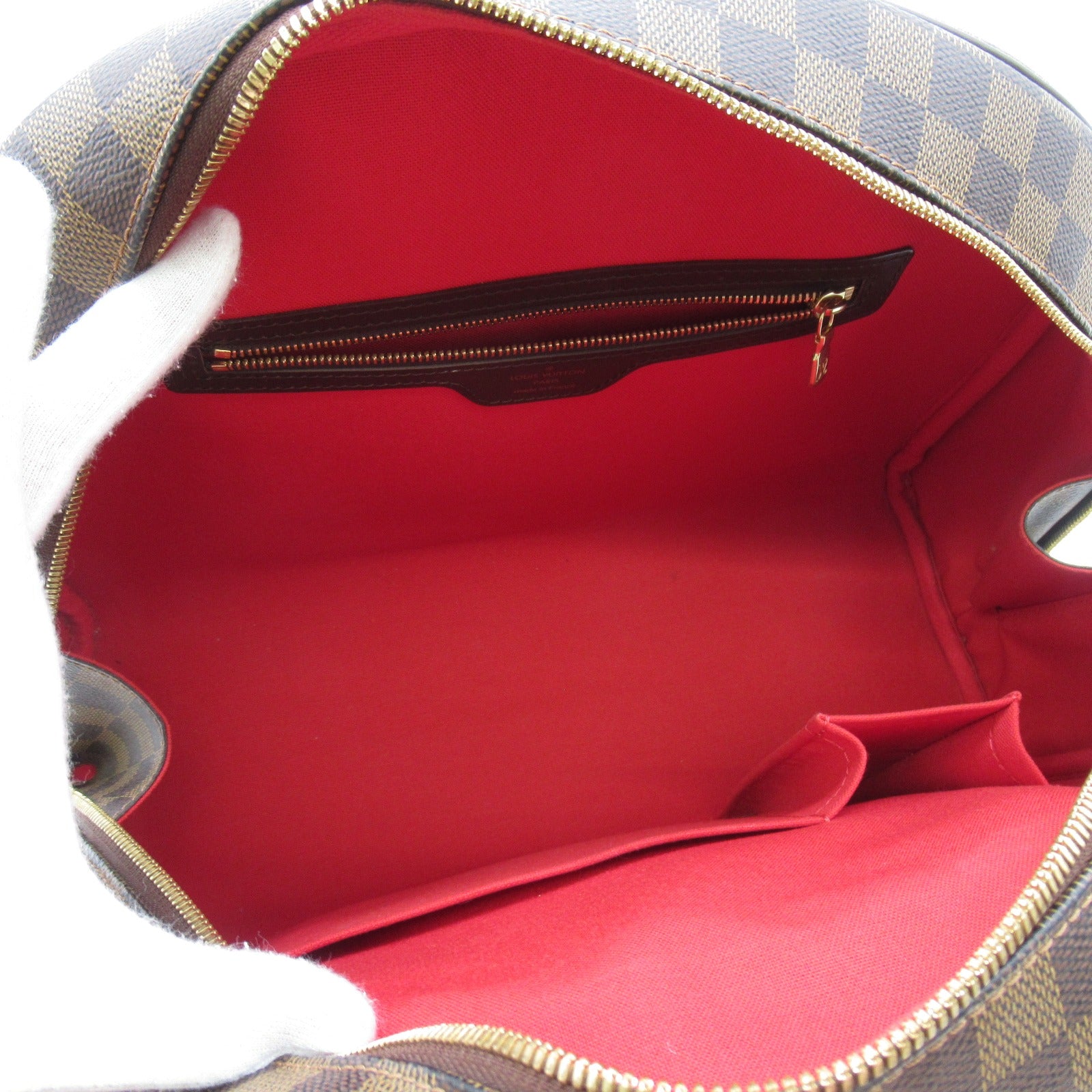 LOUIS VUITTON Damier Nolita金扣手挽袋啡色