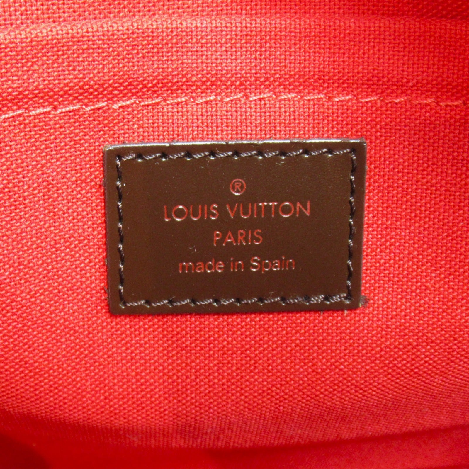 LOUIS VUITTON Damier Ribera MM金扣手挽袋啡色