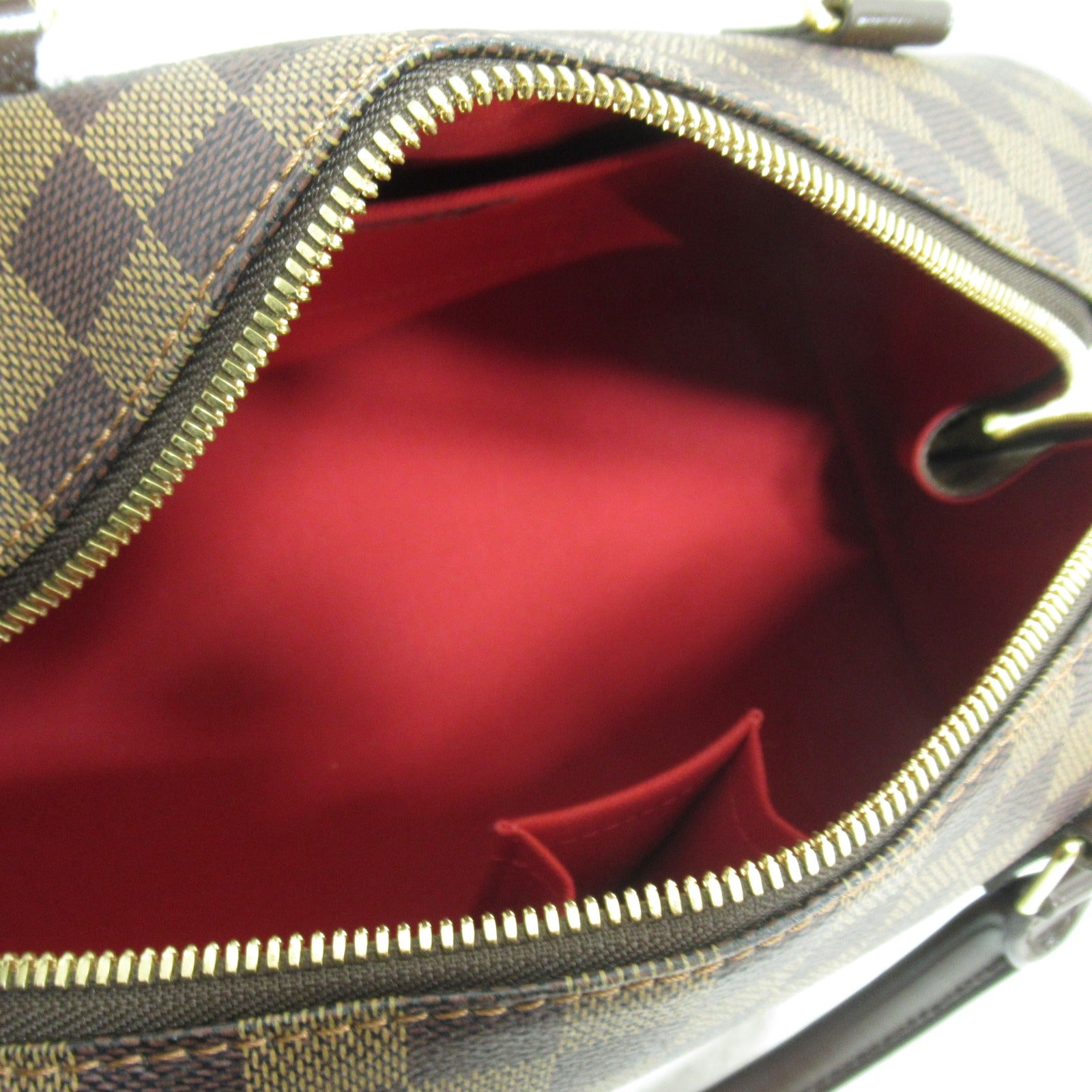 LOUIS VUITTON Damier Ribera MM金扣手挽袋啡色
