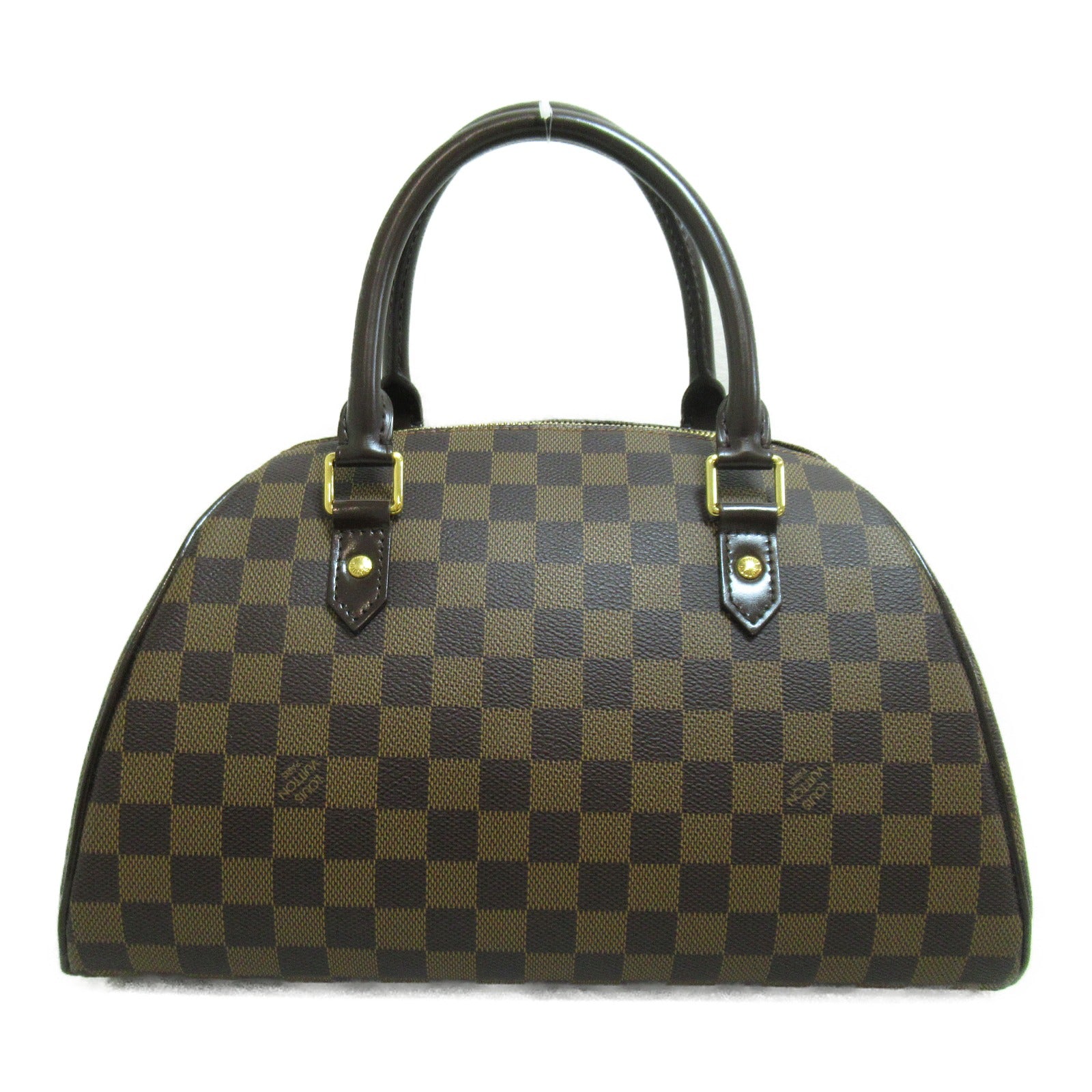 LOUIS VUITTON Damier Ribera MM金扣手挽袋啡色