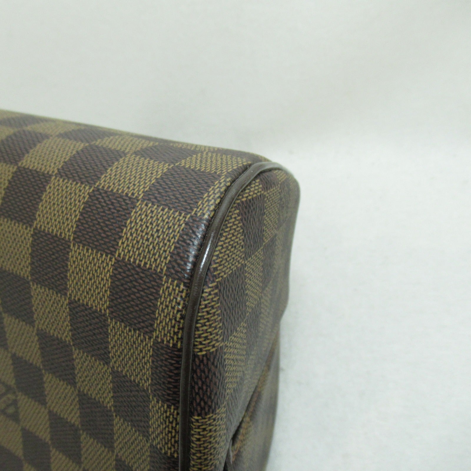 LOUIS VUITTON Damier Ribera MM金扣手挽袋啡色
