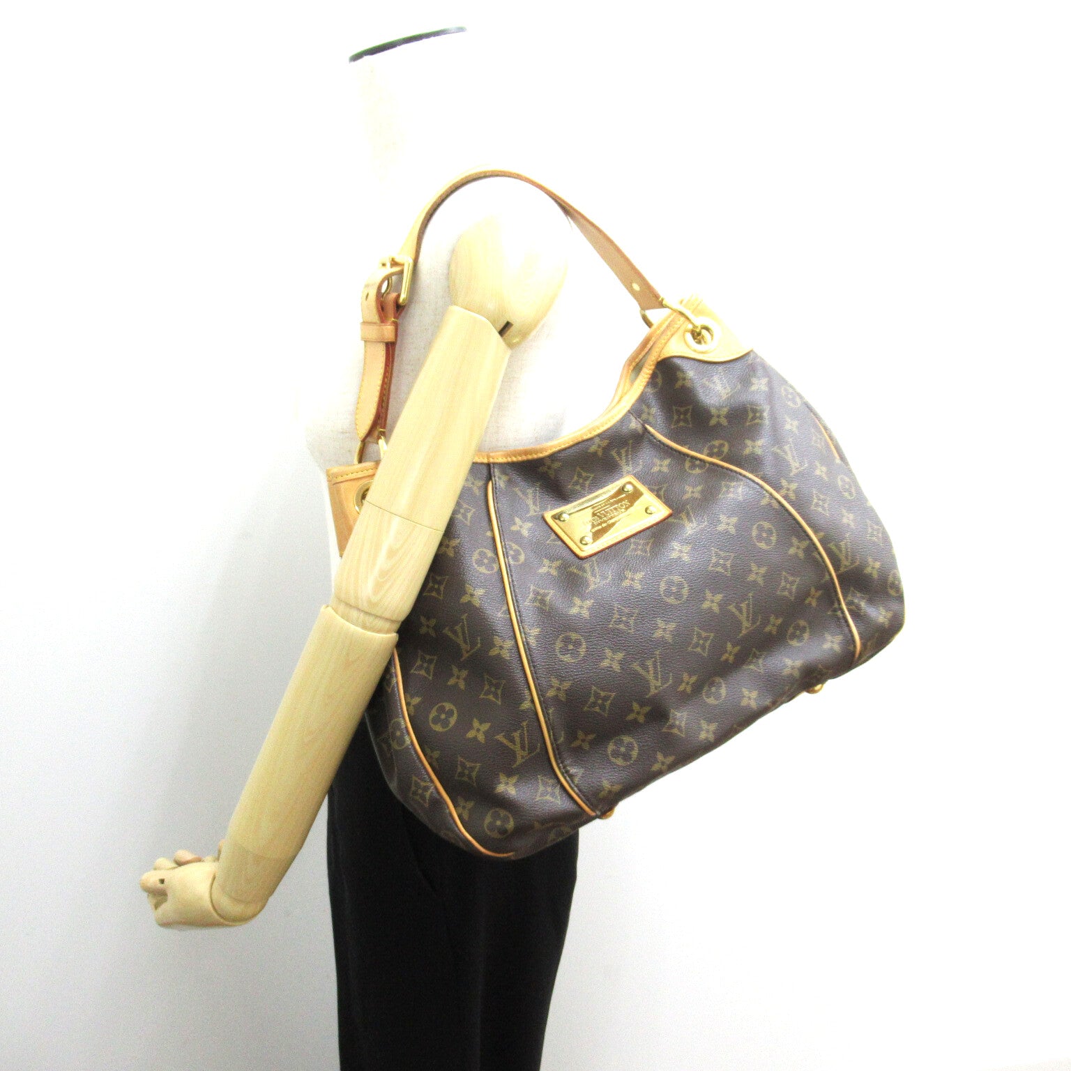LOUIS VUITTON Monogram Galliera PM Shoulder Bag金扣肩背袋啡色
