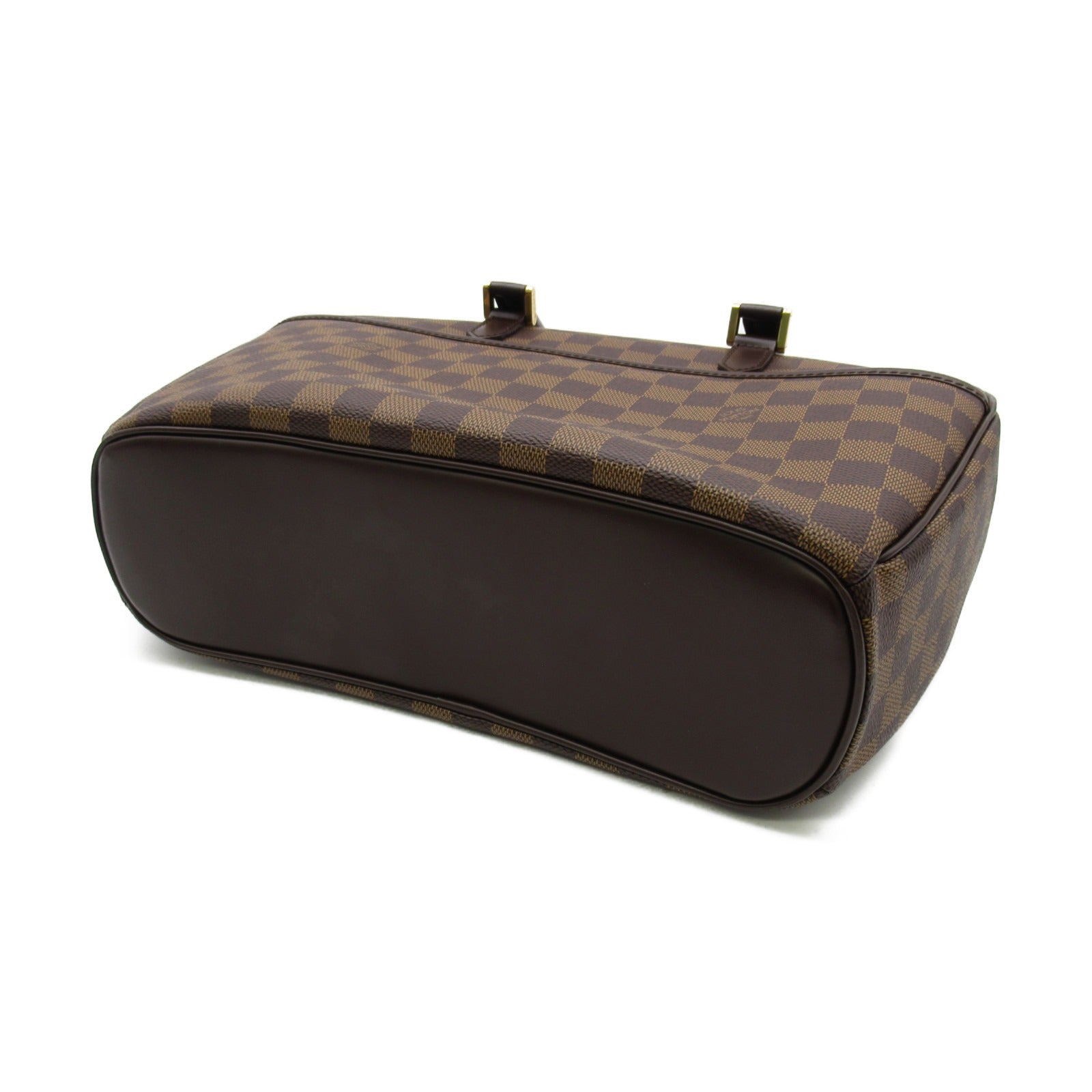 LOUIS VUITTON Damier Sarria Horizontal金扣手挽袋啡色