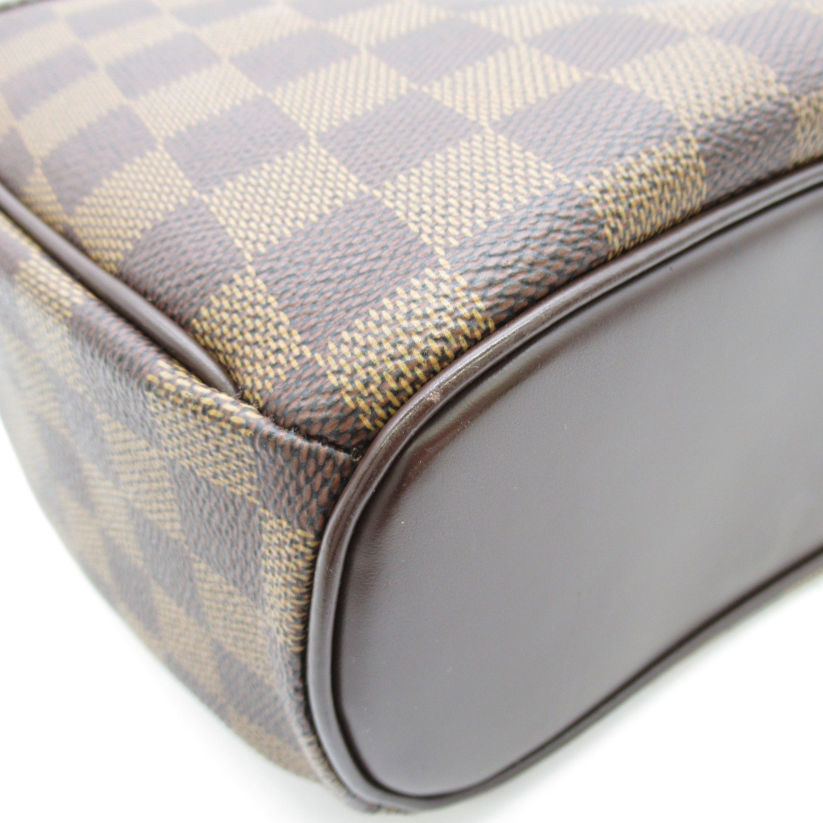 LOUIS VUITTON Damier Sarria Horizontal金扣手挽袋啡色