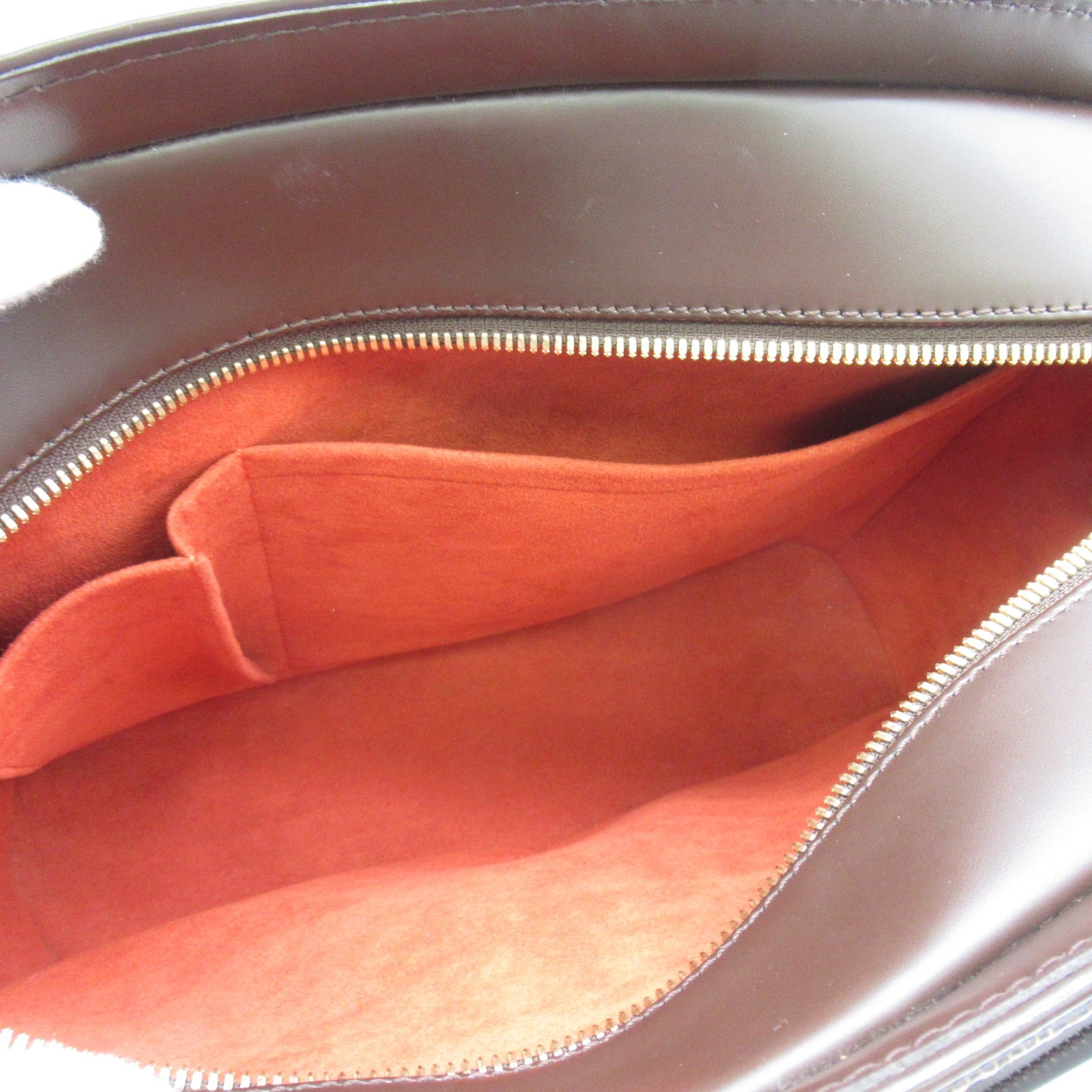 LOUIS VUITTON Damier Sarria Horizontal金扣手挽袋啡色