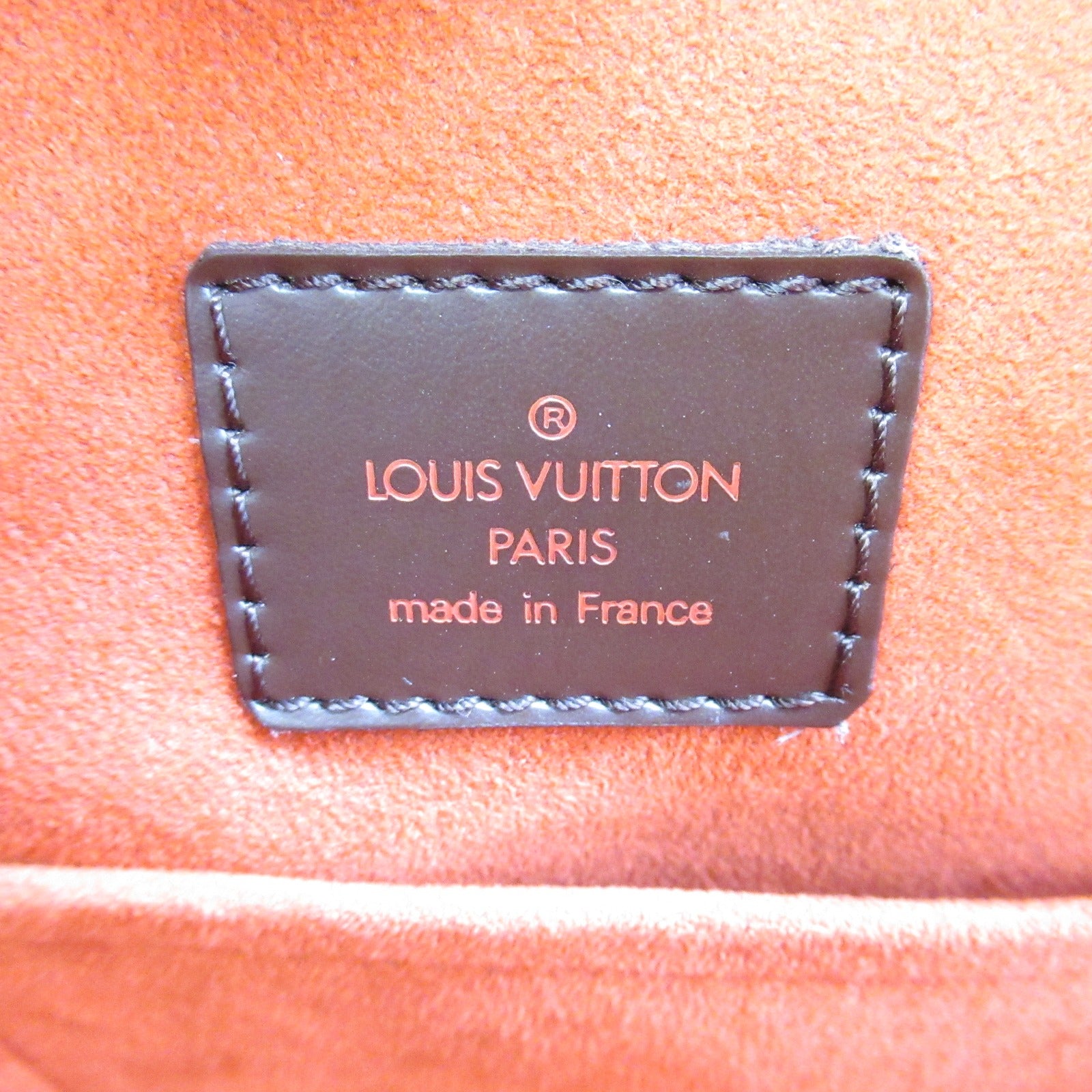 LOUIS VUITTON Damier Sarria Horizontal金扣手挽袋啡色